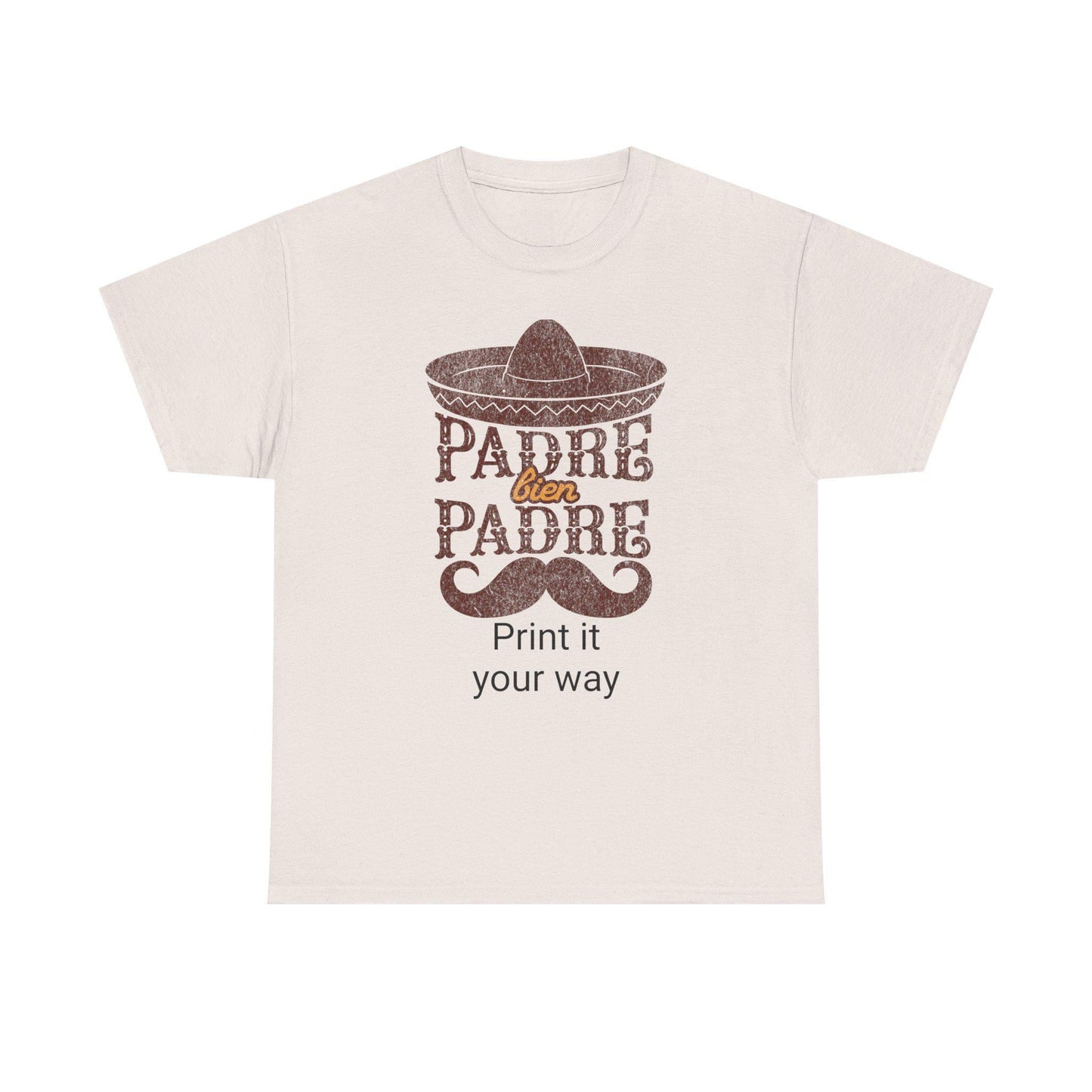 Funny Unisex Heavy Cotton Tee - "Padre to Padre" Design, Great for Father's Day, Birthday, Gifts, Family Reunion, Celebrations