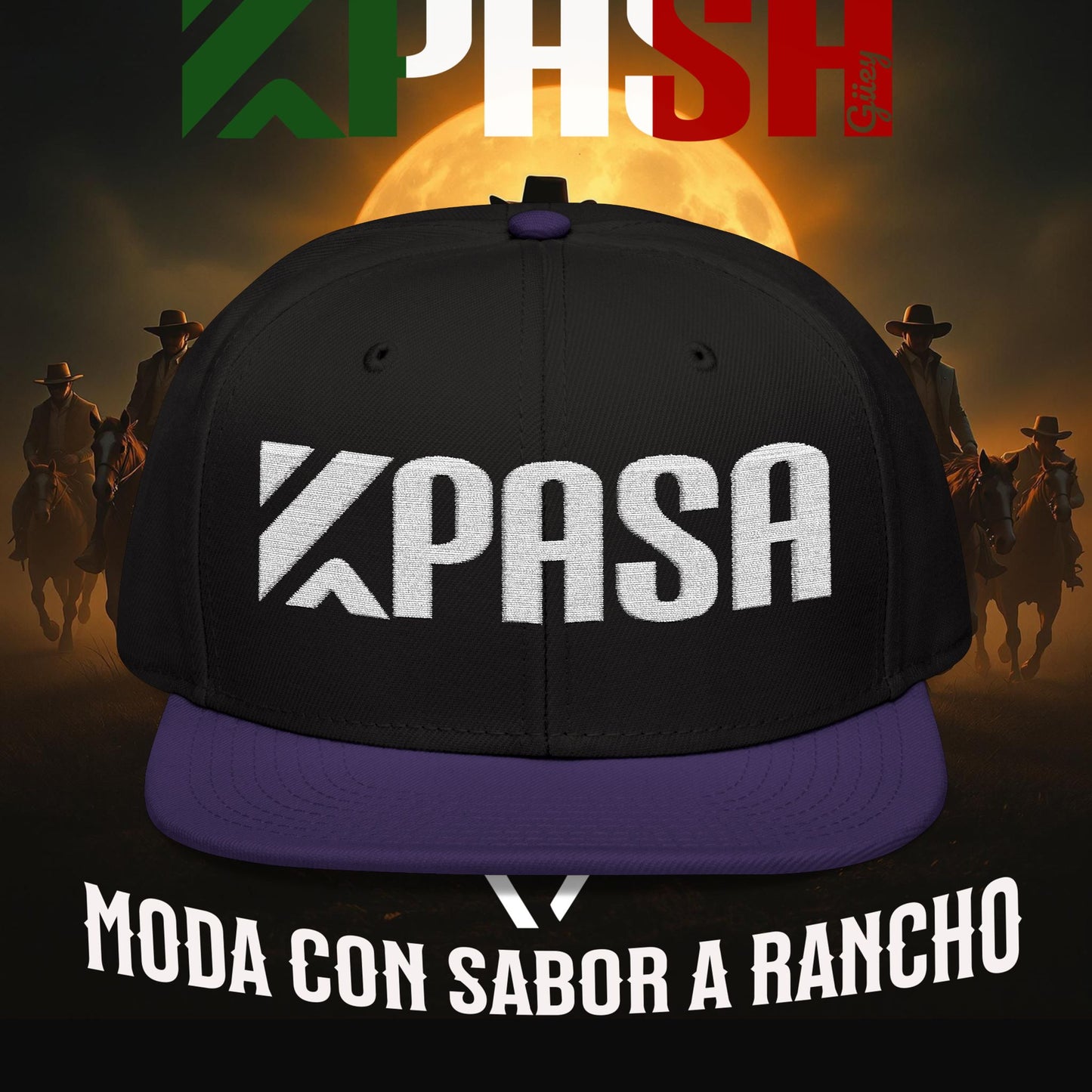 K Pasa Snapback Hat - Stylish Embroidered Cap for Outdoor Enthusiasts