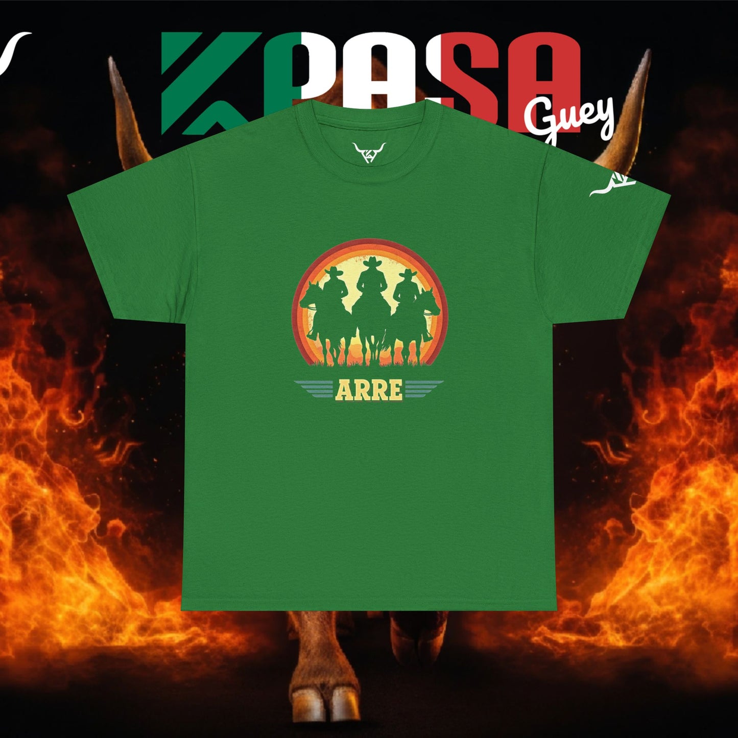 KPASA GUEY white design Unisex Heavy Cotton Tee, Moda con Sabor a Rancho,