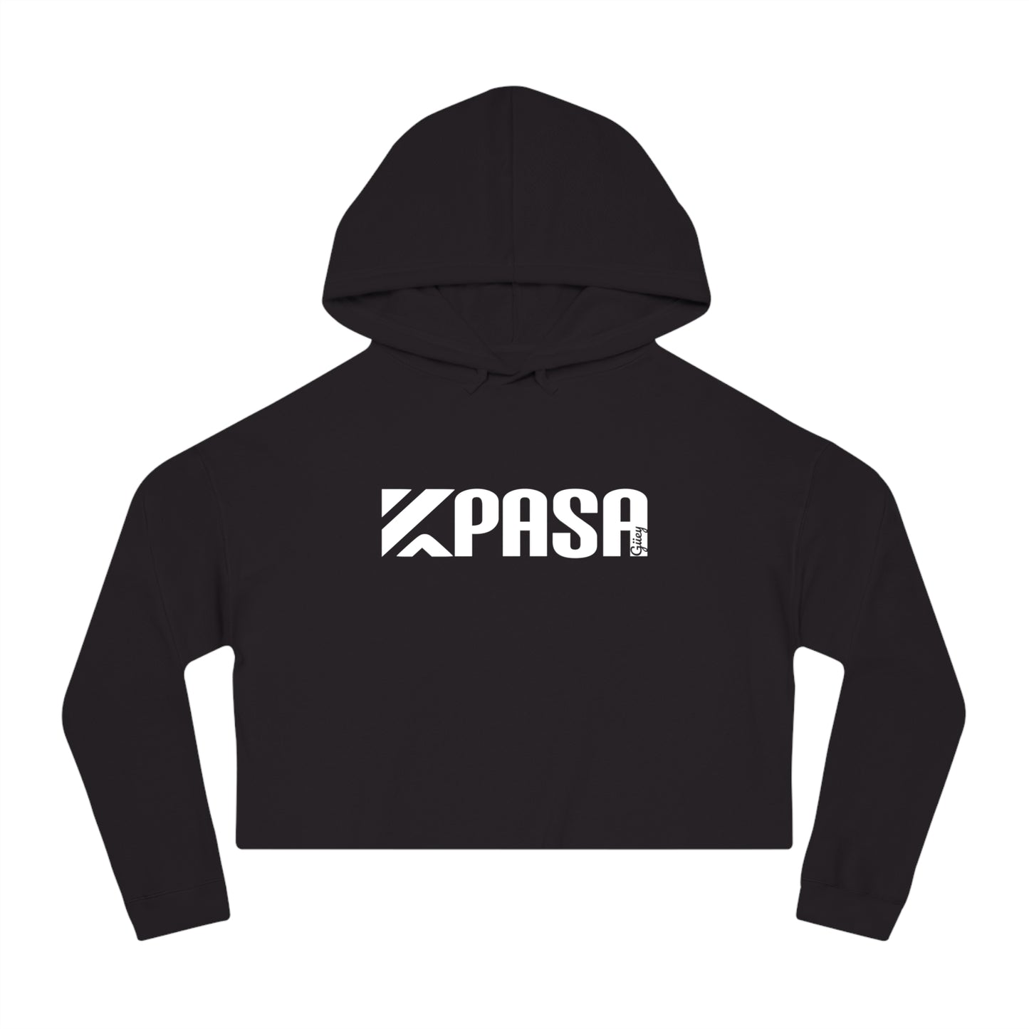 Kpasa Women's Cropped Hoodie Sweatshirt, Trendy Pullover Jumper for Young Ladies, Modern Crop Top, Stylish Hooded Sweatshirt, Fashionable