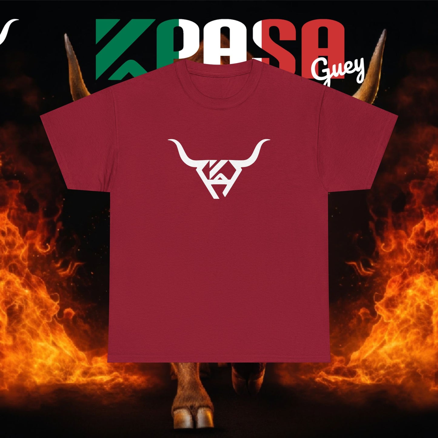 Soy de Rancho KPASA GUEY Heavy Cotton Tee, Moda con Sabor a Rancho, Front & Back
