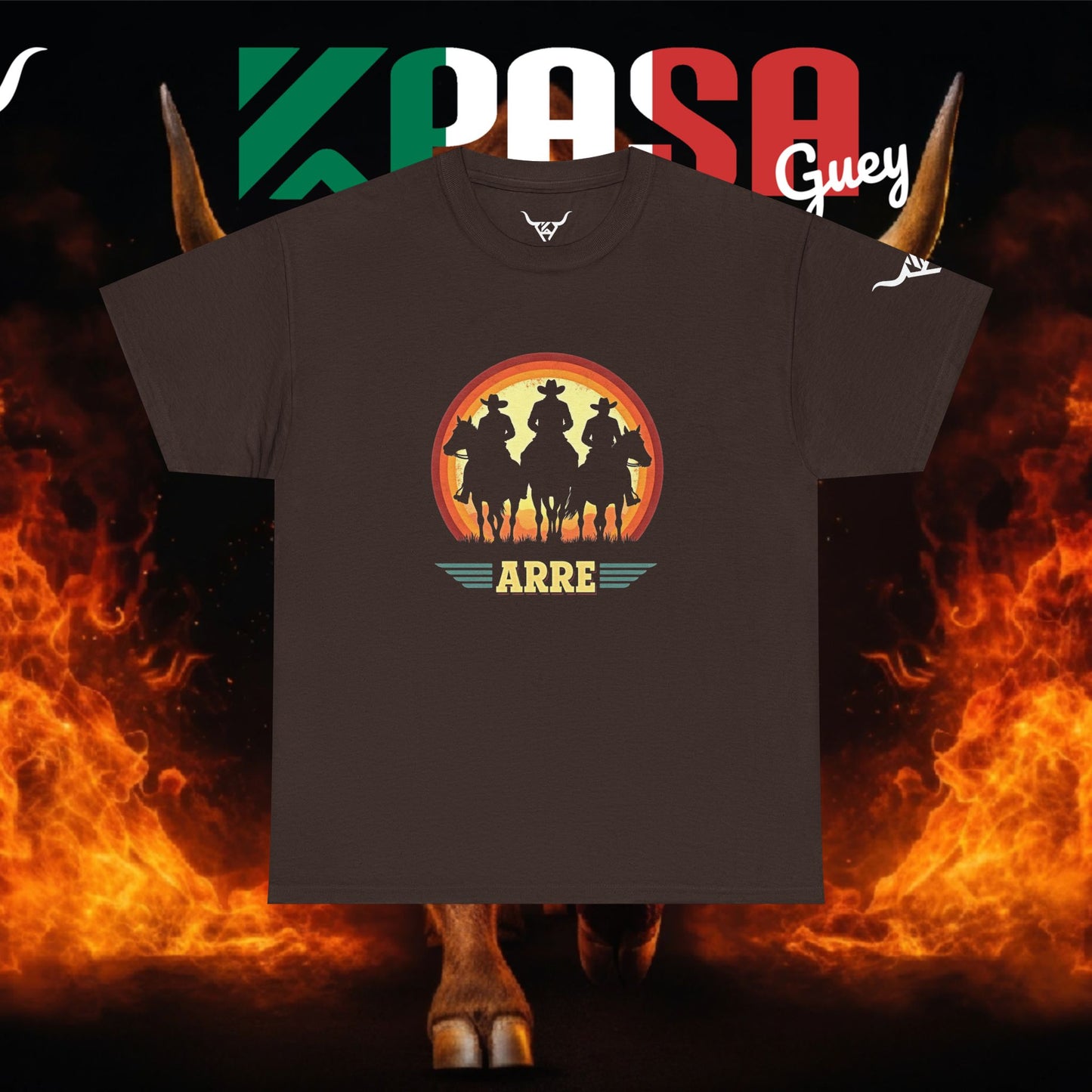 KPASA GUEY white design Unisex Heavy Cotton Tee, Moda con Sabor a Rancho,