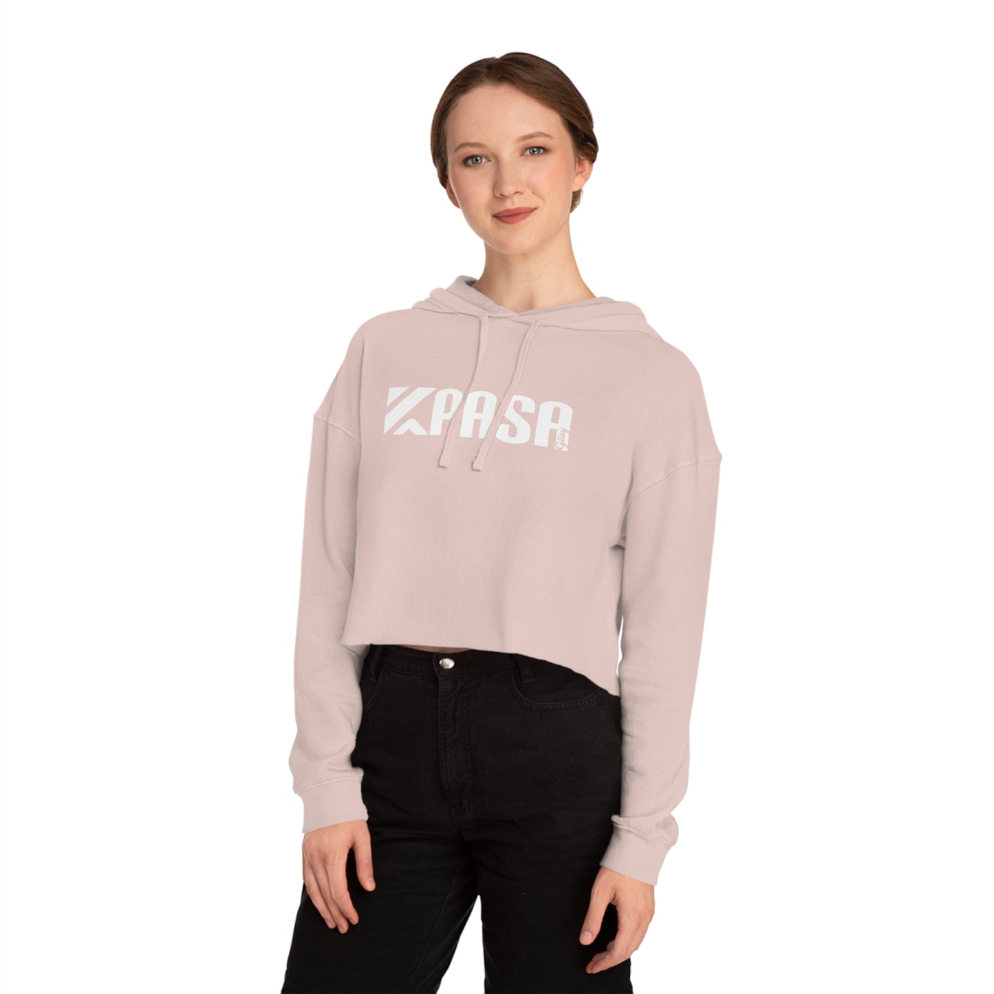 Kpasa Women's Cropped Hoodie Sweatshirt, Trendy Pullover Jumper for Young Ladies, Modern Crop Top, Stylish Hooded Sweatshirt, Fashionable