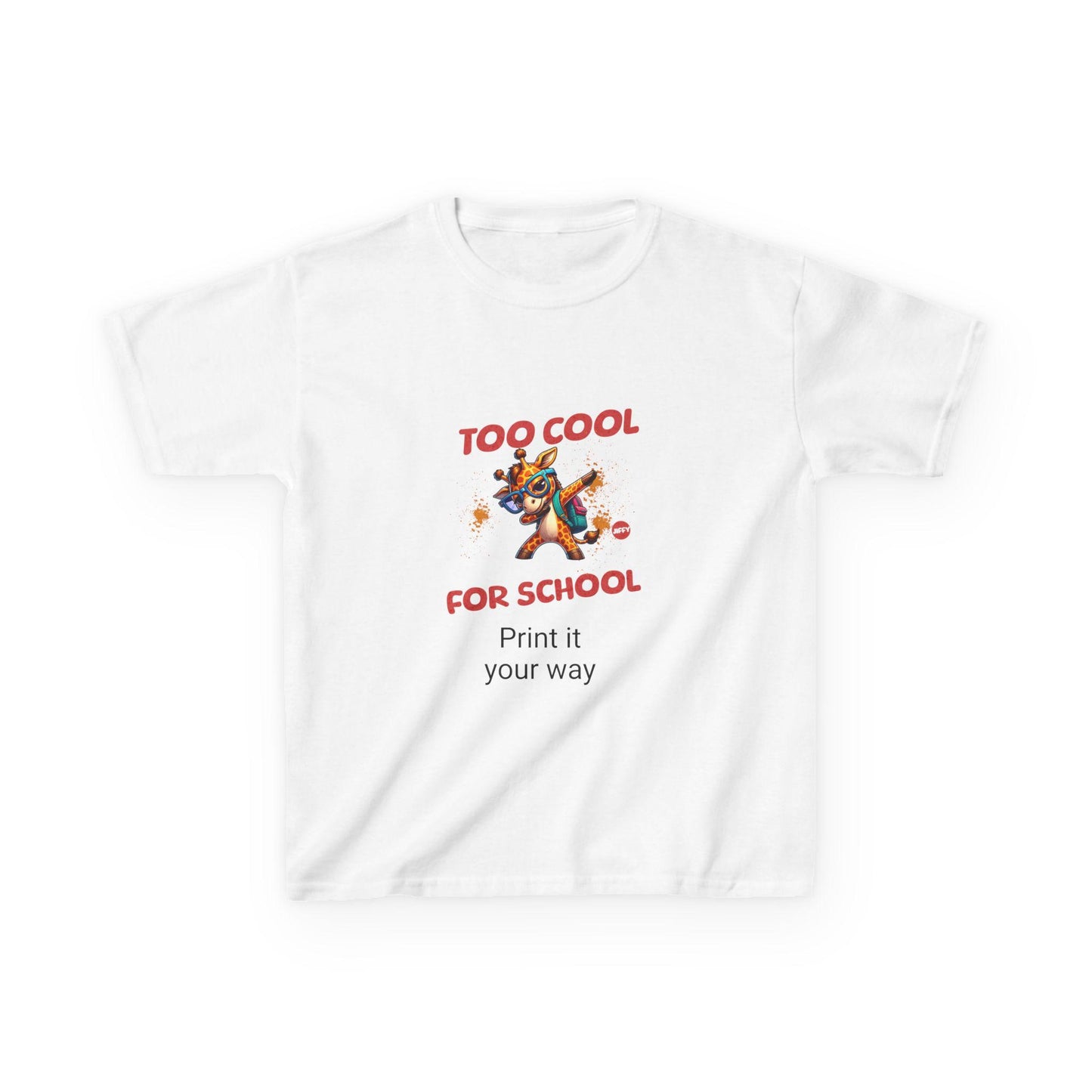 Kids Heavy Cotton™ Tee, Fun Youth Shirt, Too Cool for School Tee, Playful Child's Shirt, Casual Everyday Tee, Birthday Gift, Back to