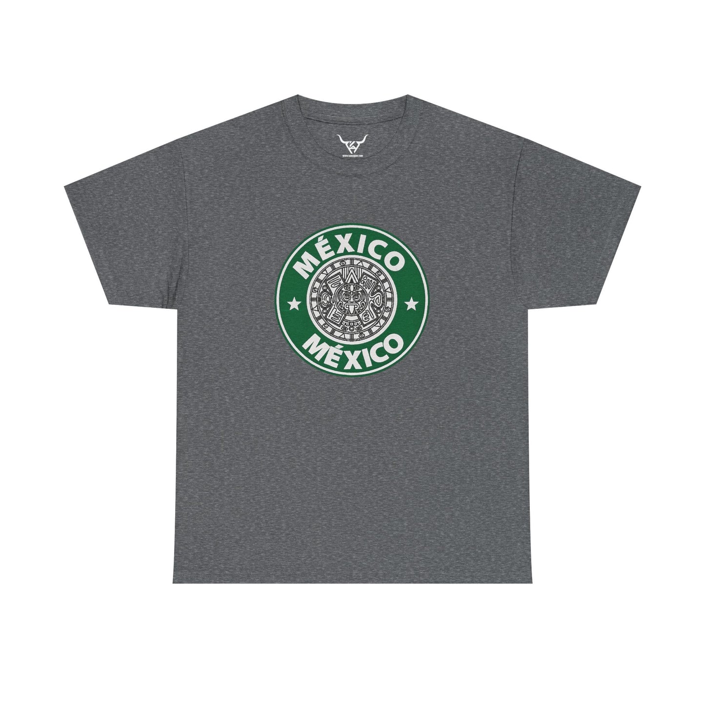 StarBux Mexico, Kpasa,multi-color Unisex Heavy Cotton Tee, Print front Only