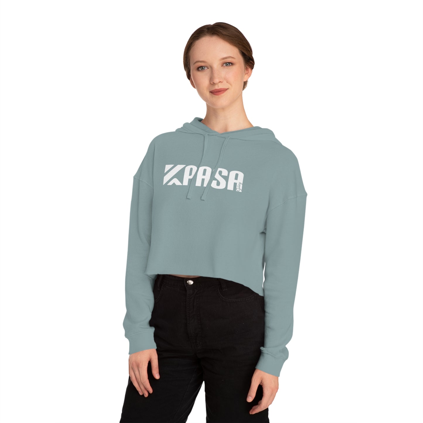Kpasa Women's Cropped Hoodie Sweatshirt, Trendy Pullover Jumper for Young Ladies, Modern Crop Top, Stylish Hooded Sweatshirt, Fashionable