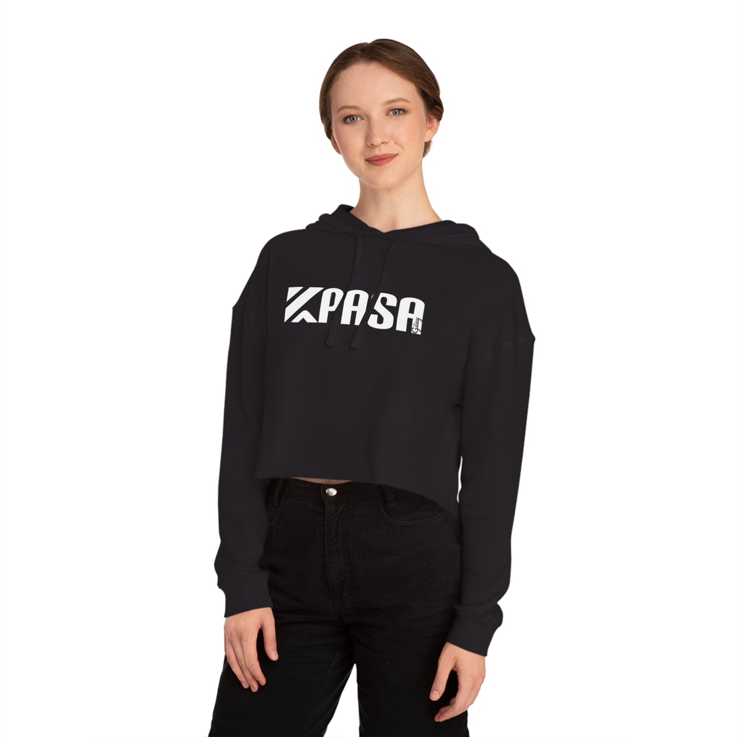 Kpasa Women's Cropped Hoodie Sweatshirt, Trendy Pullover Jumper for Young Ladies, Modern Crop Top, Stylish Hooded Sweatshirt, Fashionable