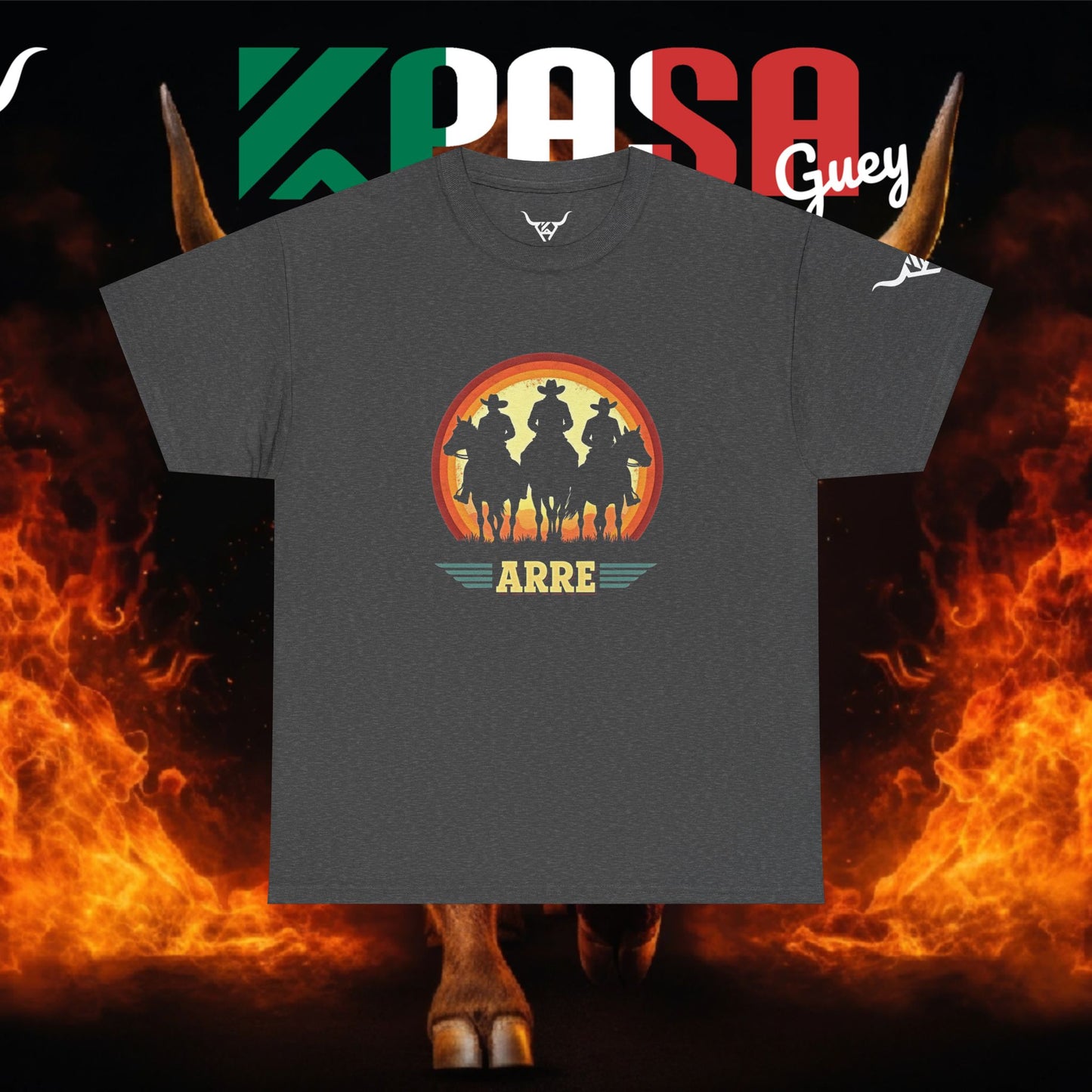 KPASA GUEY white design Unisex Heavy Cotton Tee, Moda con Sabor a Rancho,