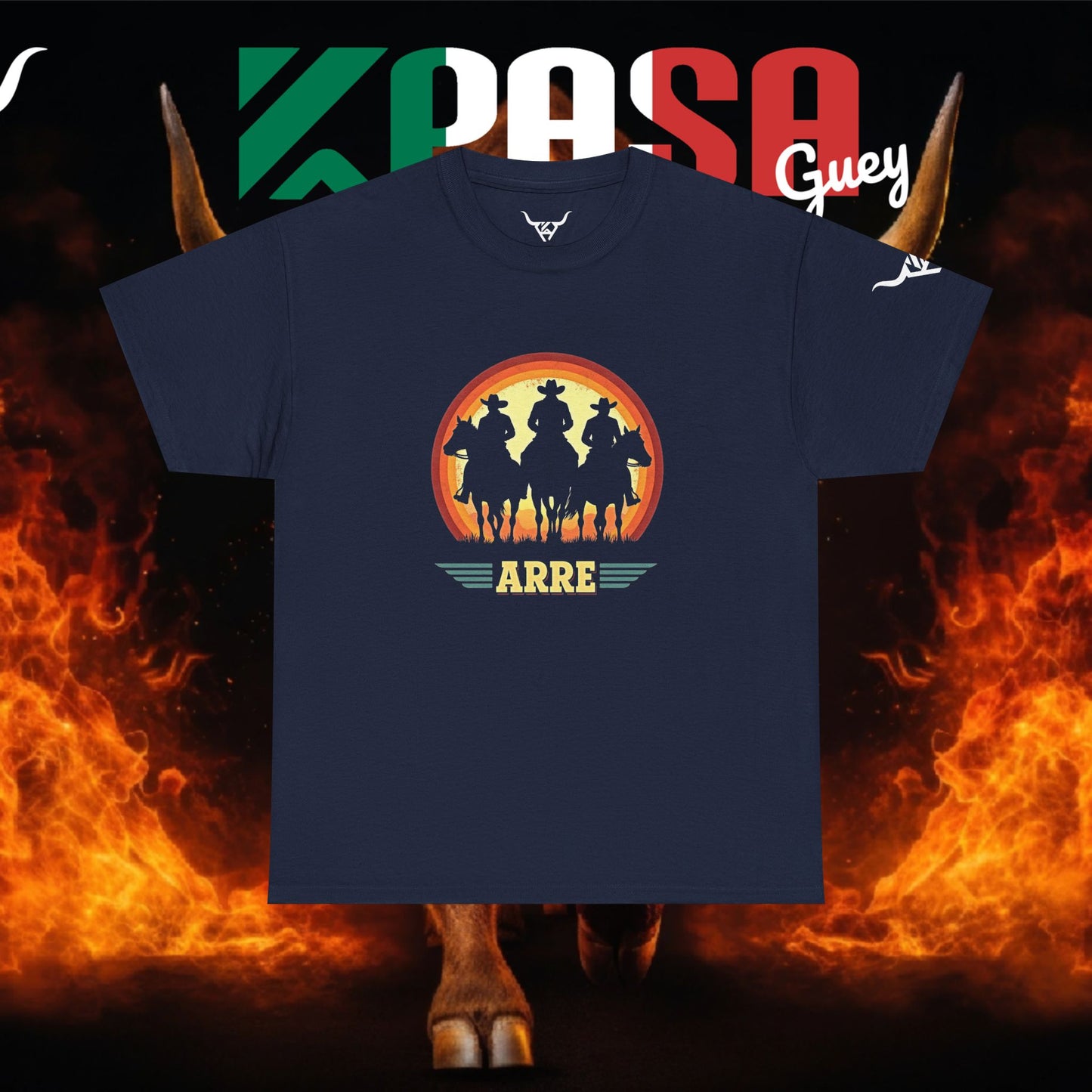 KPASA GUEY white design Unisex Heavy Cotton Tee, Moda con Sabor a Rancho,