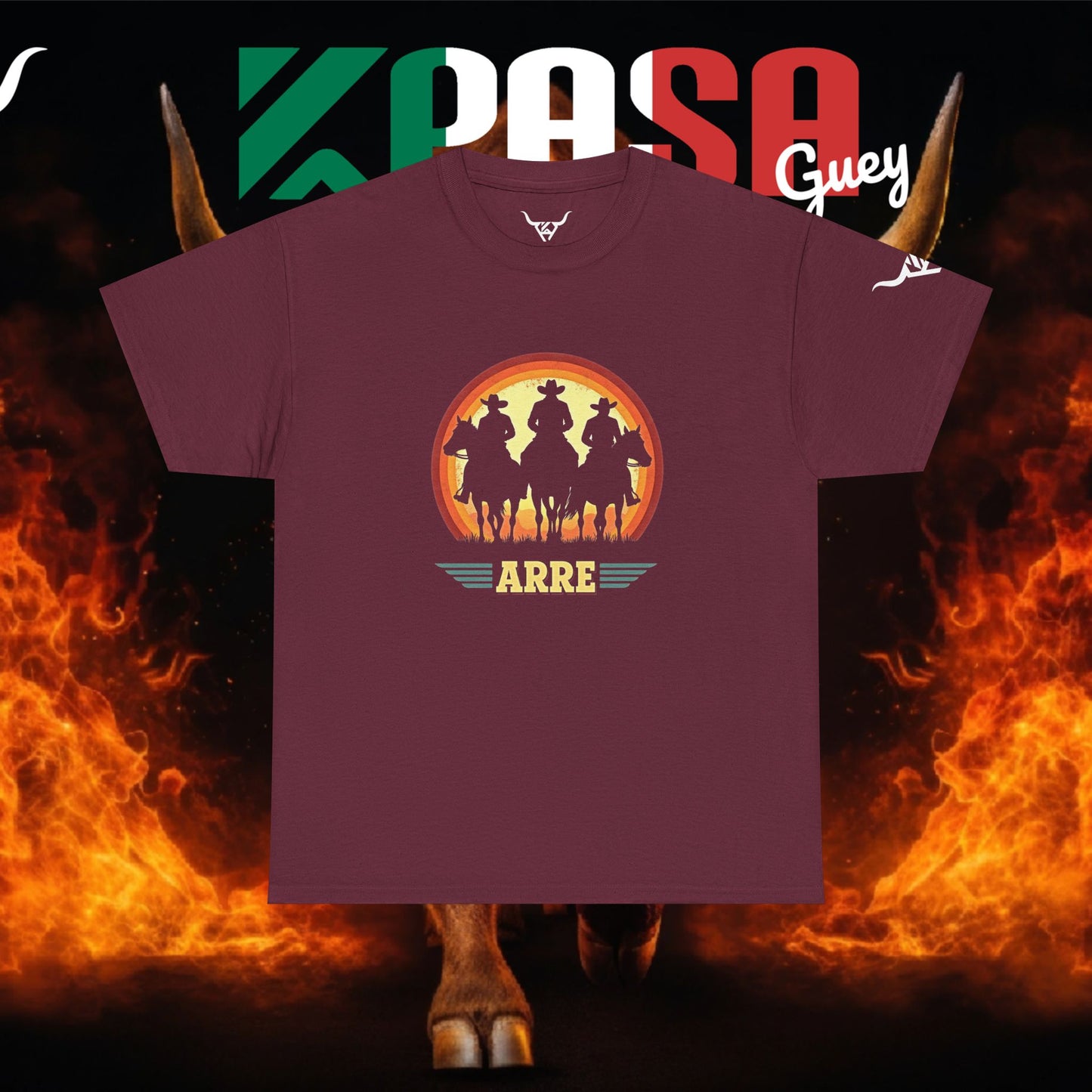 KPASA GUEY white design Unisex Heavy Cotton Tee, Moda con Sabor a Rancho,