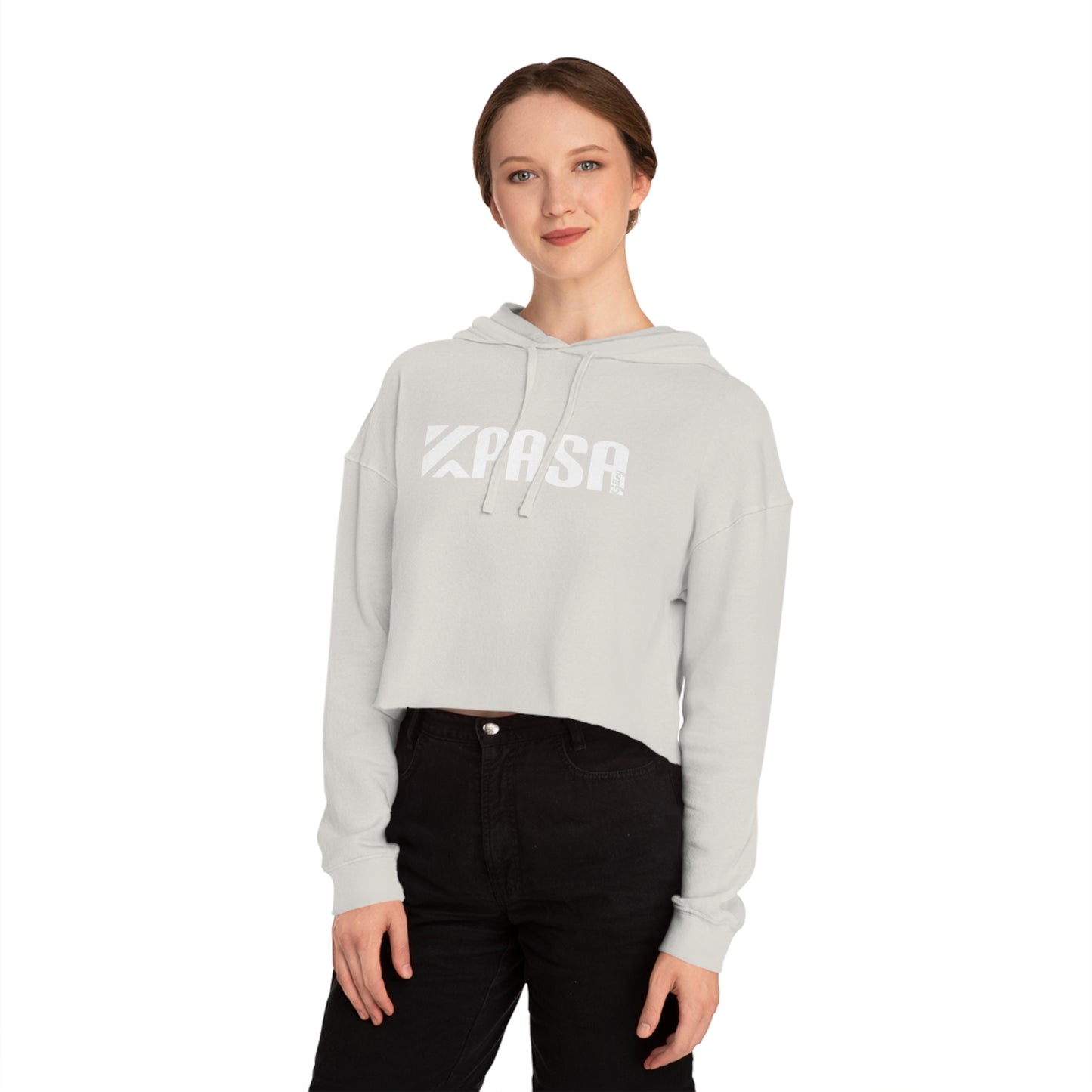 Kpasa Women's Cropped Hoodie Sweatshirt, Trendy Pullover Jumper for Young Ladies, Modern Crop Top, Stylish Hooded Sweatshirt, Fashionable