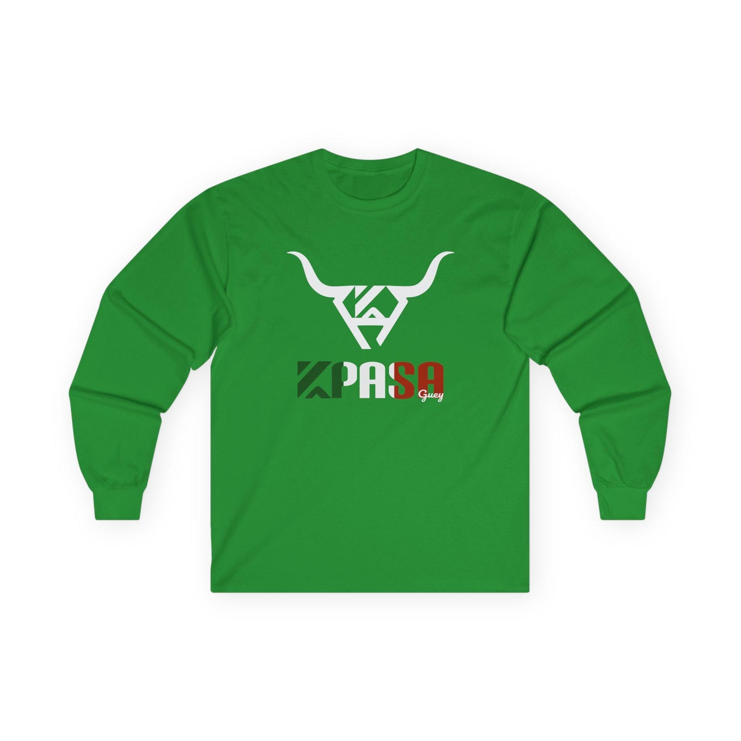 KPASA Guey, Tricolor Graphic Long Sleeve Tee - Unisex, Casual Wear, Perfect for Sports Fans, Gift Idea, Everyday Comfort