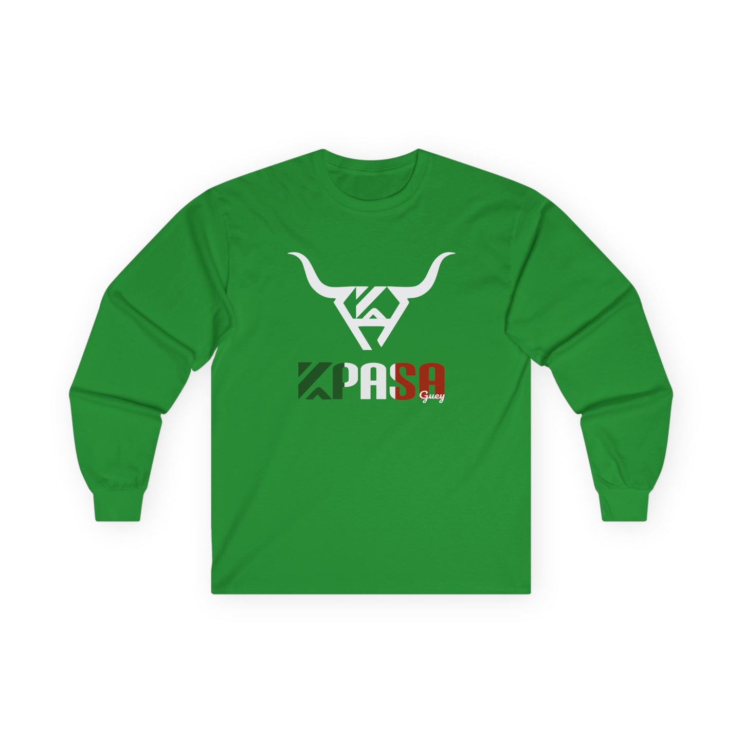 KPASA Guey, Tricolor Graphic Long Sleeve Tee - Unisex, Casual Wear, Perfect for Sports Fans, Gift Idea, Everyday Comfort
