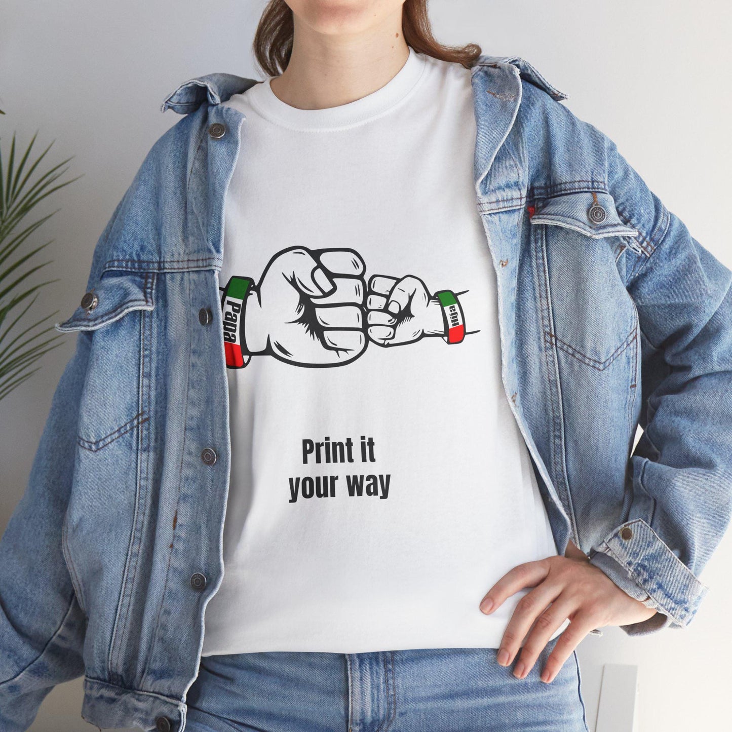 Papa & Hija tri-color Mexico Unisex Heavy Cotton Tee
