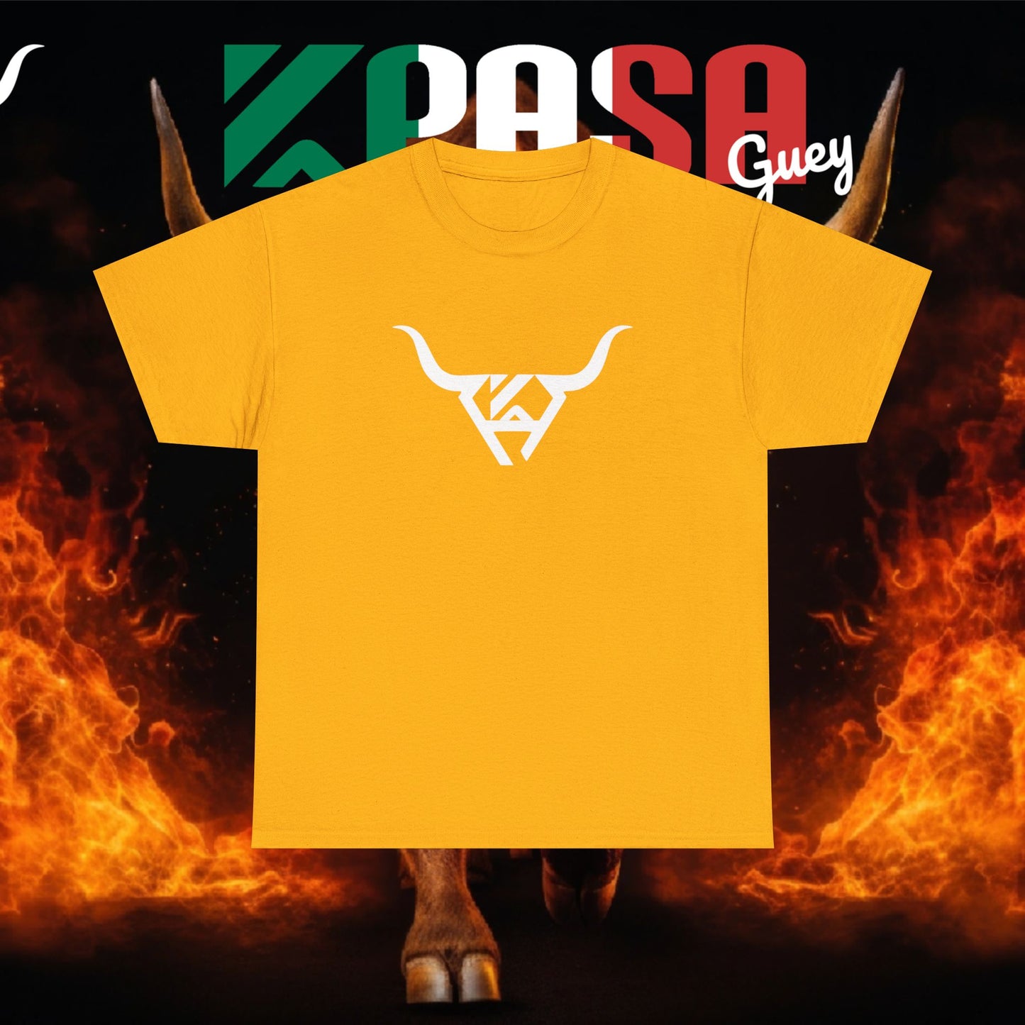 Soy de Rancho KPASA GUEY Heavy Cotton Tee, Moda con Sabor a Rancho, Front & Back