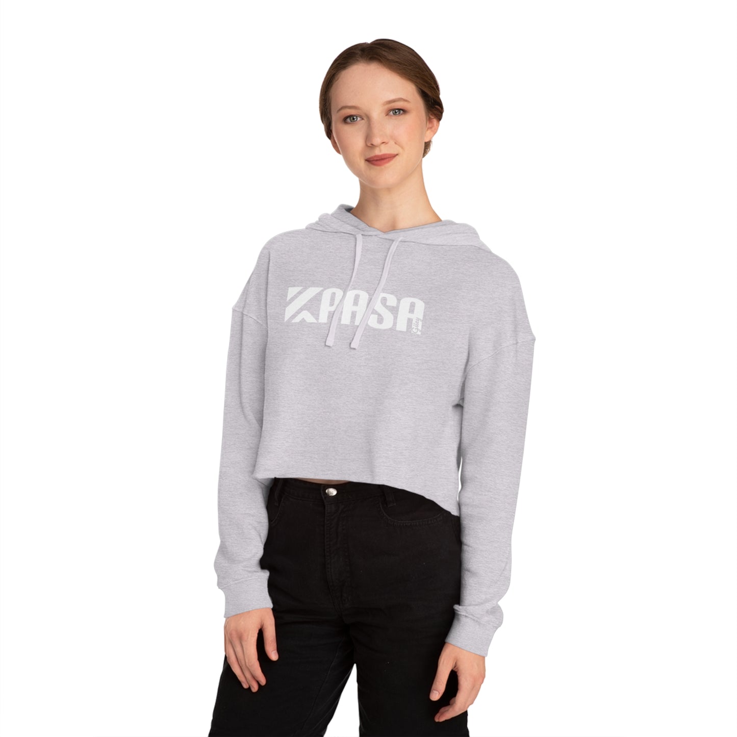 Kpasa Women's Cropped Hoodie Sweatshirt, Trendy Pullover Jumper for Young Ladies, Modern Crop Top, Stylish Hooded Sweatshirt, Fashionable