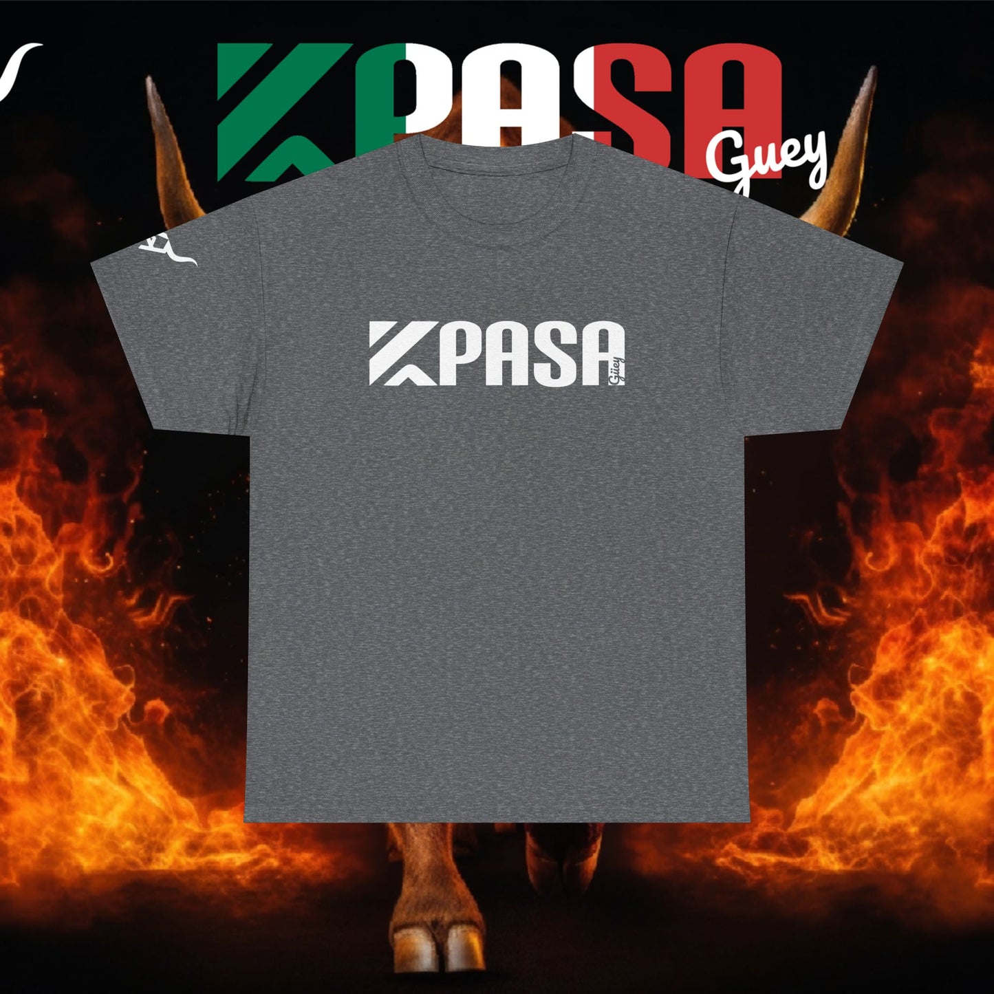 KPASA GUEY white design Unisex Heavy Cotton Tee, Moda con Sabor a Rancho