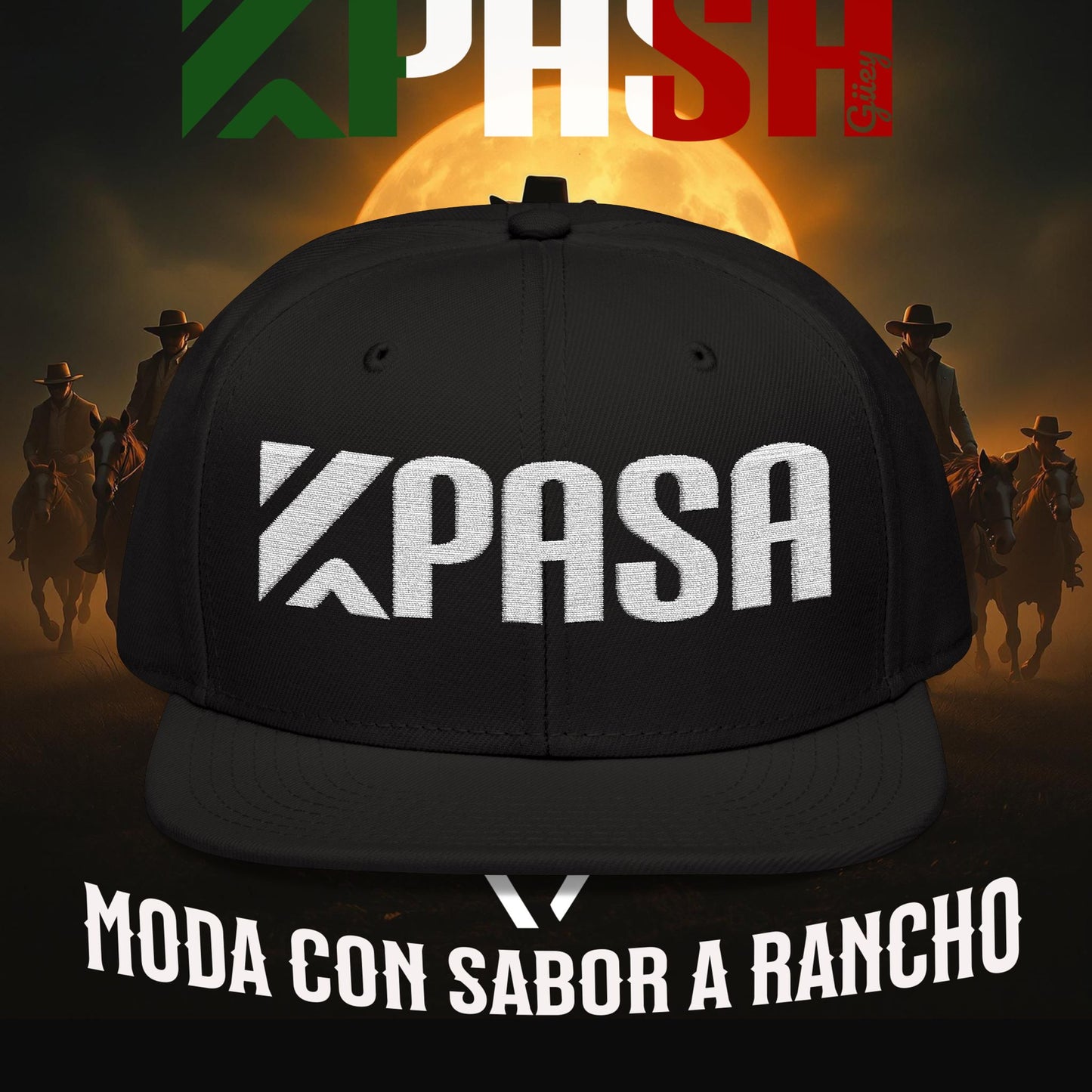 K Pasa Snapback Hat - Stylish Embroidered Cap for Outdoor Enthusiasts