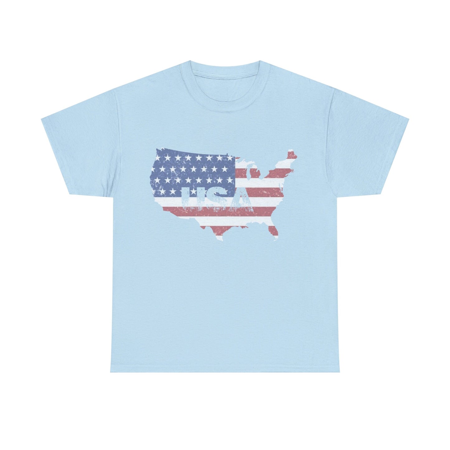 USA Map Unisex Heavy Cotton Tee