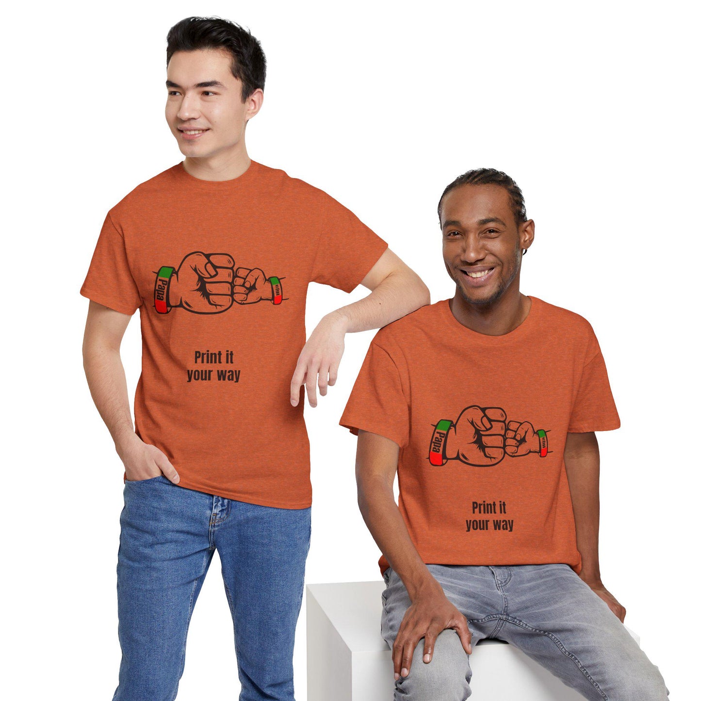 Papa & Hija tri-color Mexico Unisex Heavy Cotton Tee