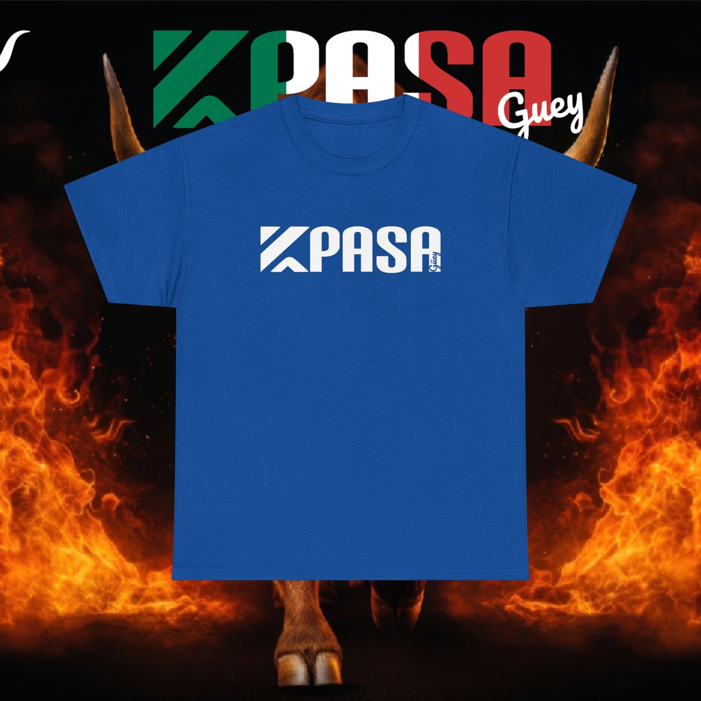KPASA GUEY white design Unisex Heavy Cotton Tee, Moda con Sabor a Rancho, Front Only
