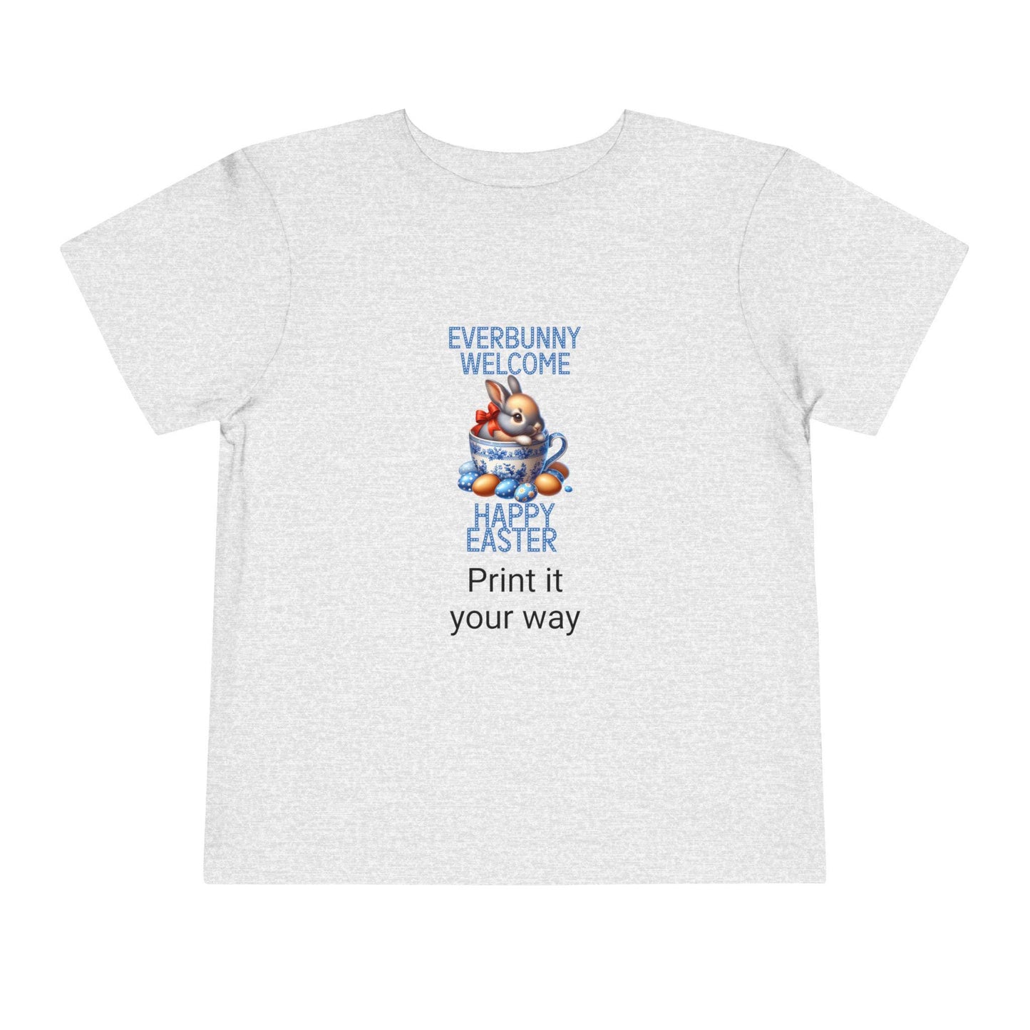 Easter Bunny Toddler Tee, Cute Kids Shirt, Happy Easter Gift, Spring Outfit, Bunny Graphic Tee, Toddler Easter Apparel