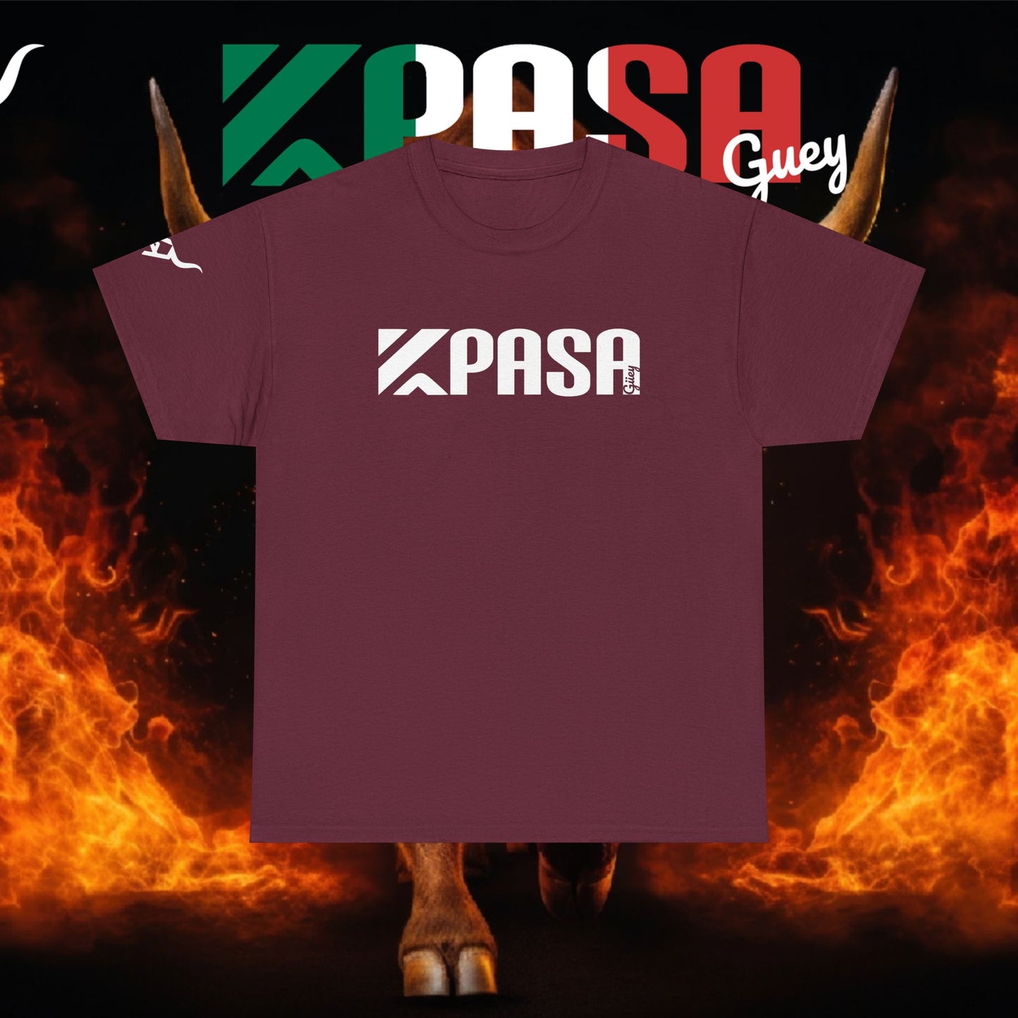KPASA GUEY white design Unisex Heavy Cotton Tee, Moda con Sabor a Rancho