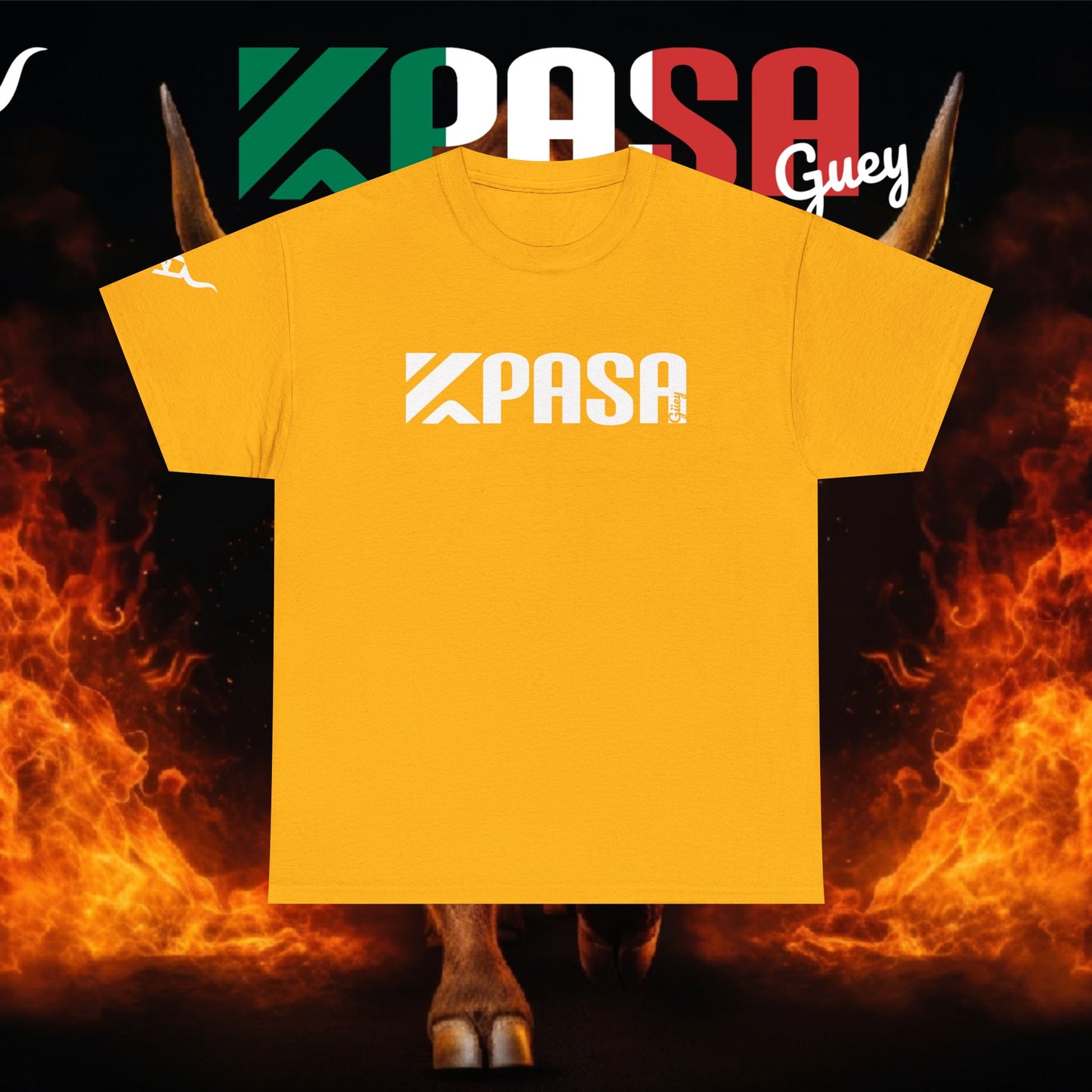 KPASA GUEY white design Unisex Heavy Cotton Tee, Moda con Sabor a Rancho