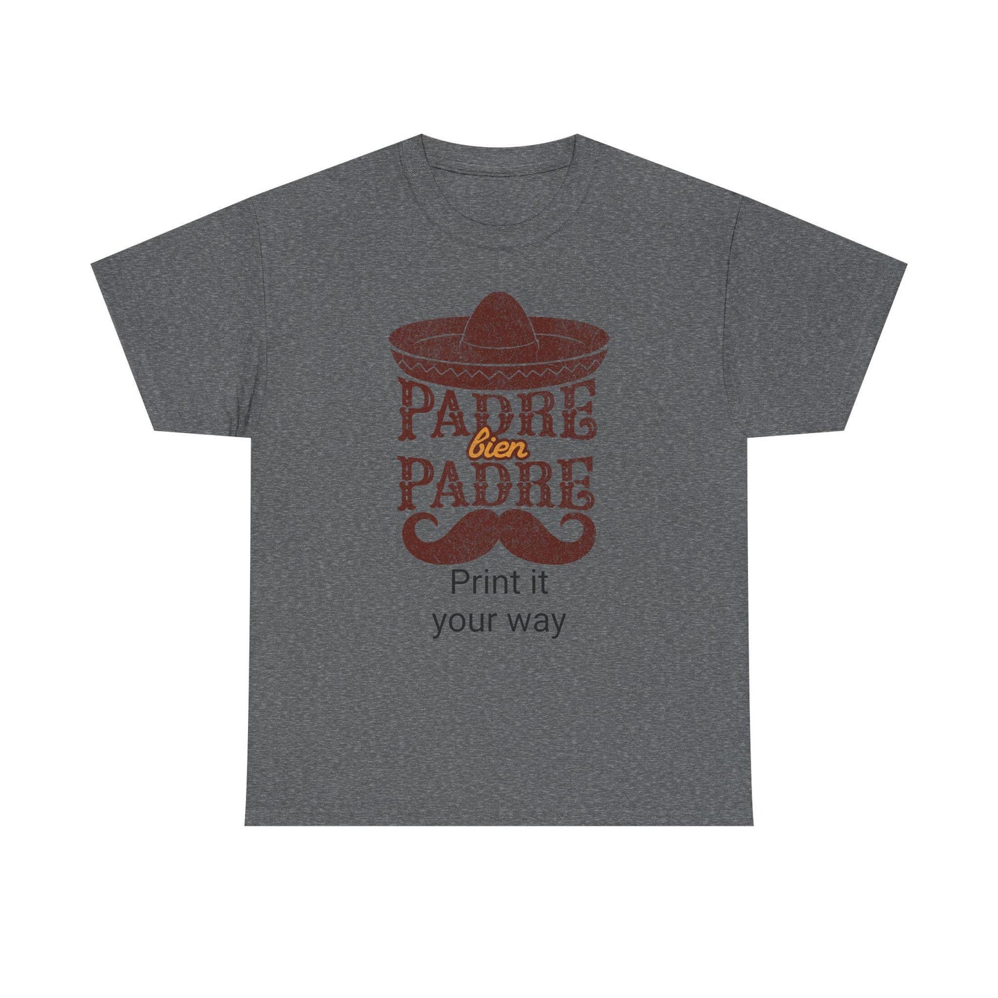 Funny Unisex Heavy Cotton Tee - "Padre to Padre" Design, Great for Father's Day, Birthday, Gifts, Family Reunion, Celebrations
