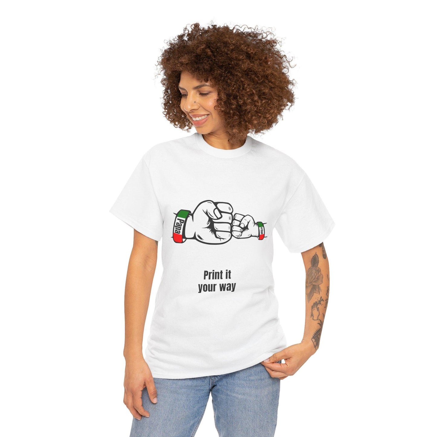 Papa & Hija tri-color Mexico Unisex Heavy Cotton Tee