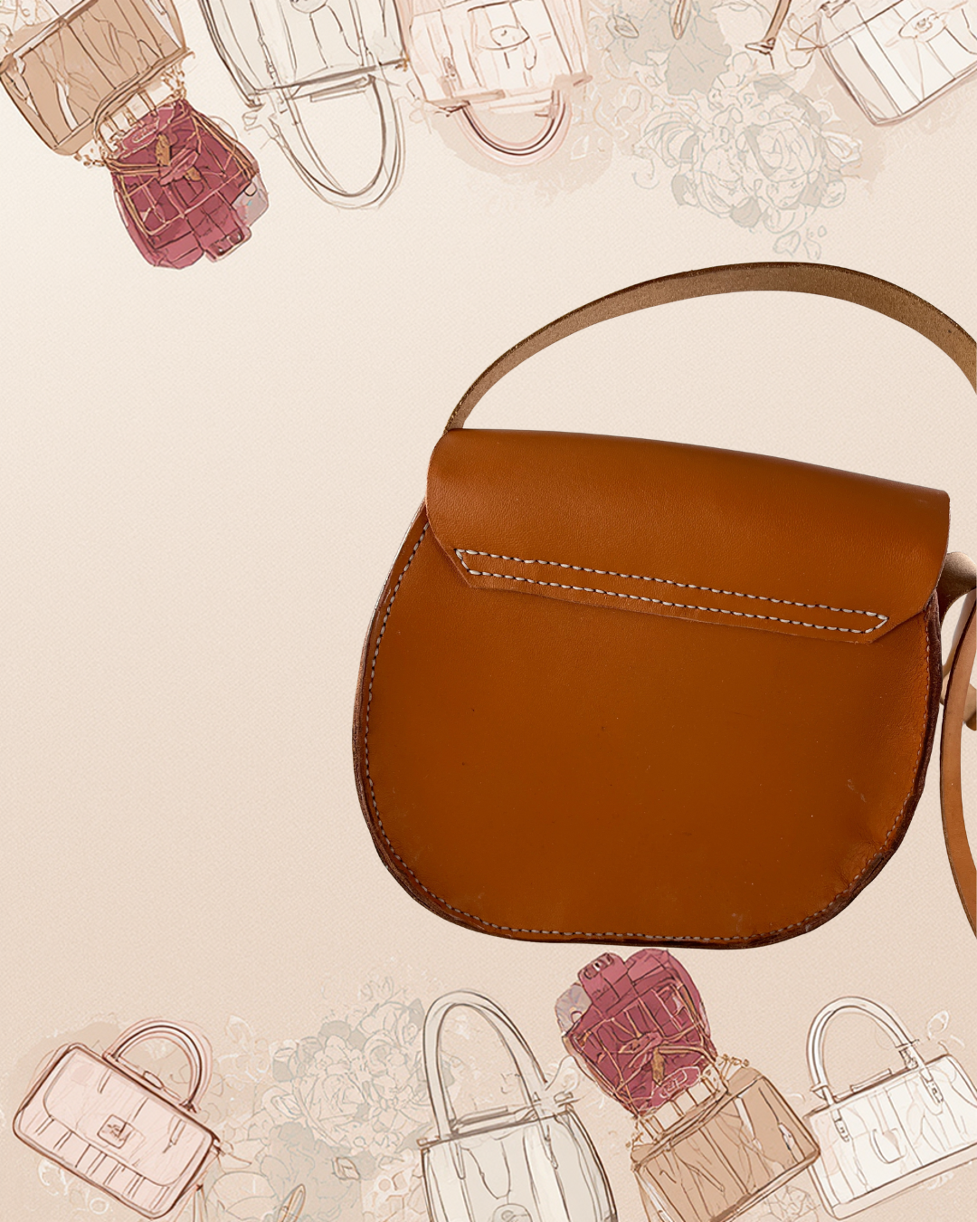 Handmade Leather Women’s Crossbody Purse – 100% Real Leather