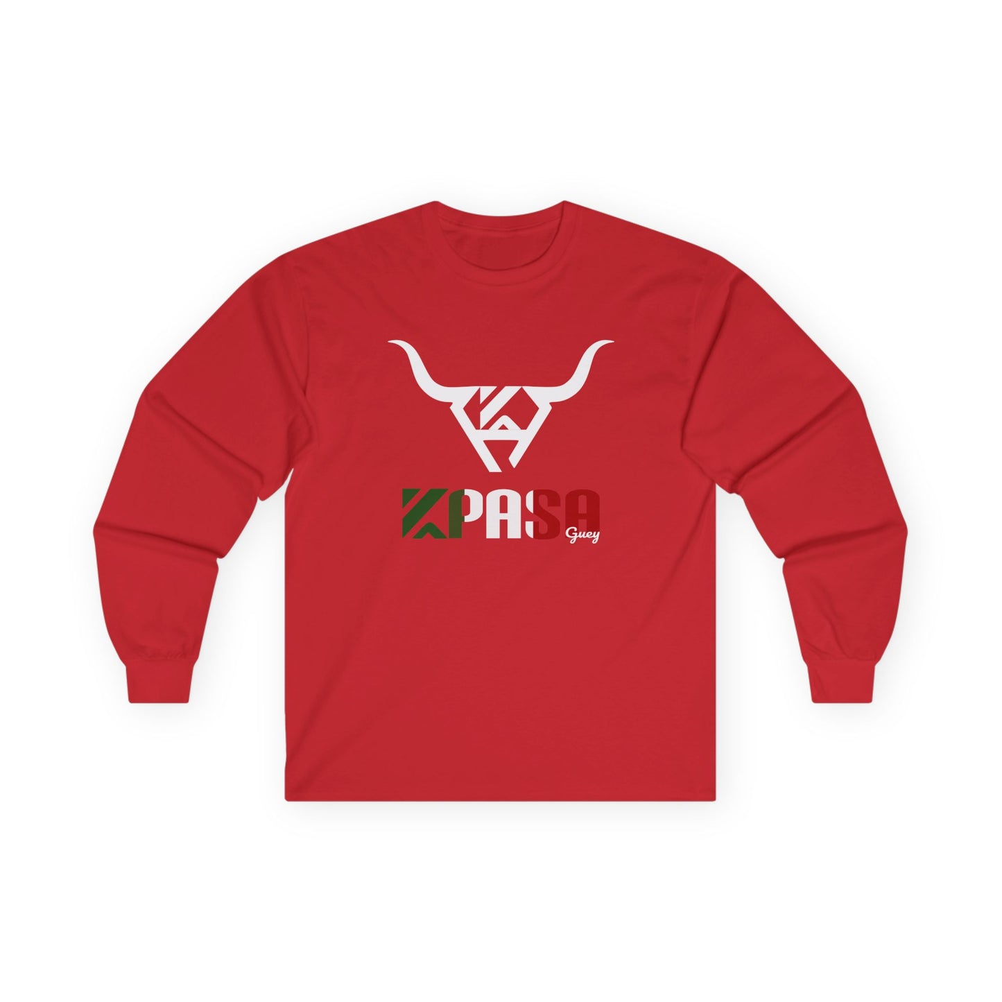 KPASA Guey, Tricolor Graphic Long Sleeve Tee - Unisex, Casual Wear, Perfect for Sports Fans, Gift Idea, Everyday Comfort