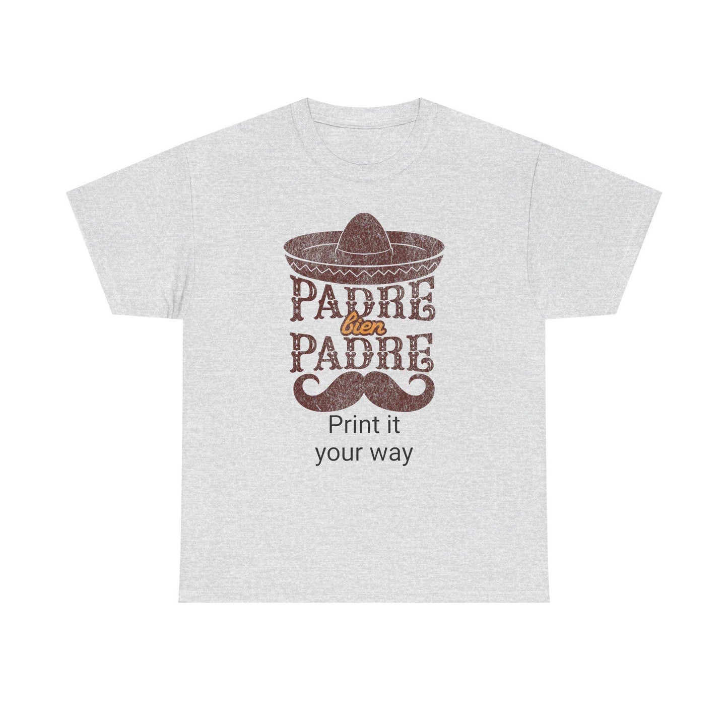 Funny Unisex Heavy Cotton Tee - "Padre to Padre" Design, Great for Father's Day, Birthday, Gifts, Family Reunion, Celebrations