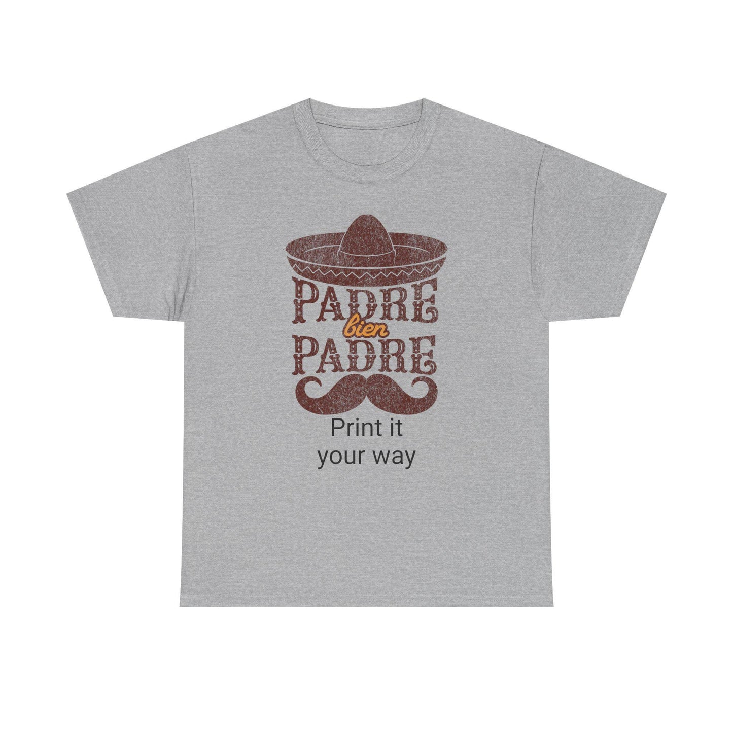 Funny Unisex Heavy Cotton Tee - "Padre to Padre" Design, Great for Father's Day, Birthday, Gifts, Family Reunion, Celebrations