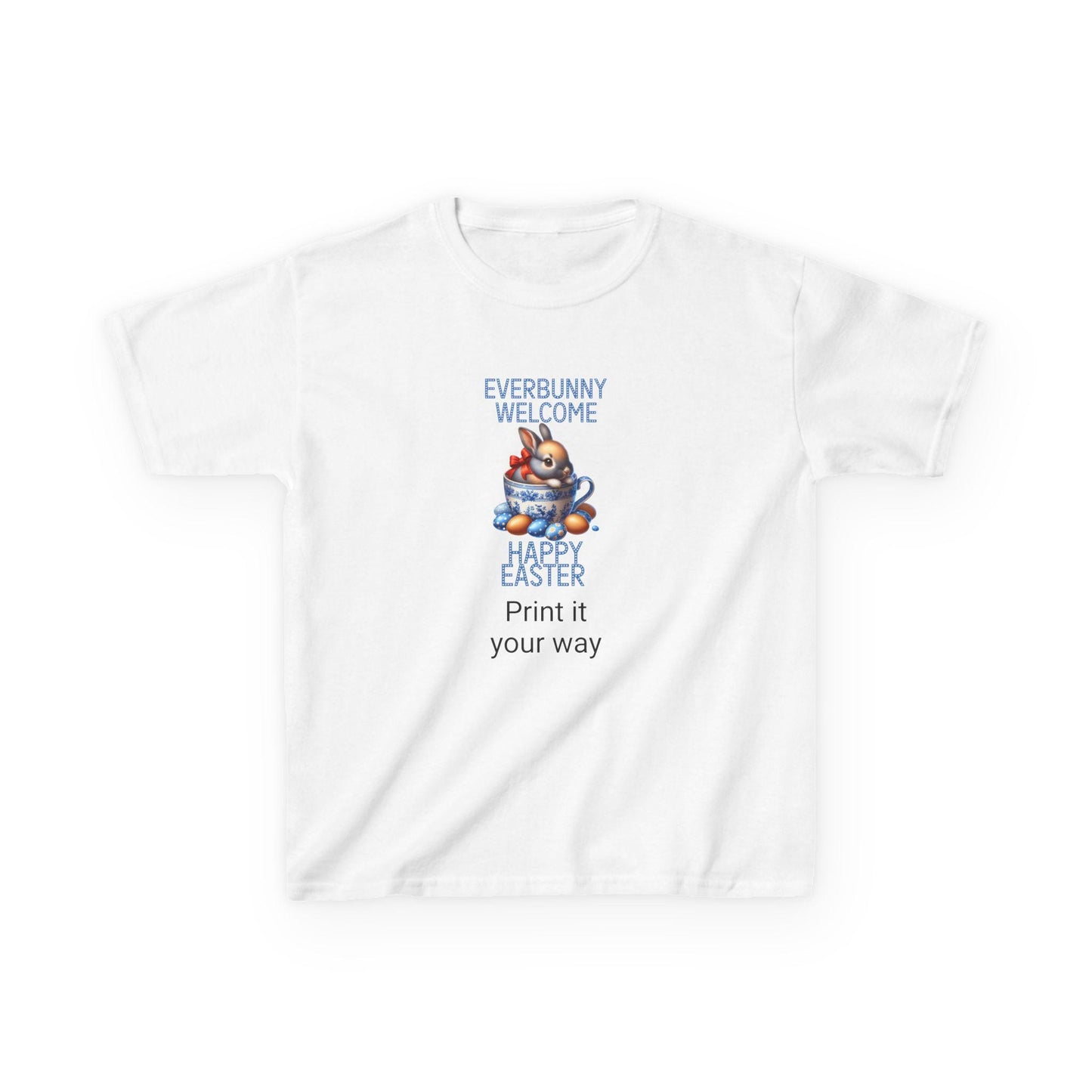Happy Easter Kids T-Shirt, Everbunny Welcome Tee, Easter Outfit, Spring Gift for Kids, Holiday Apparel, Cute Bunny Design