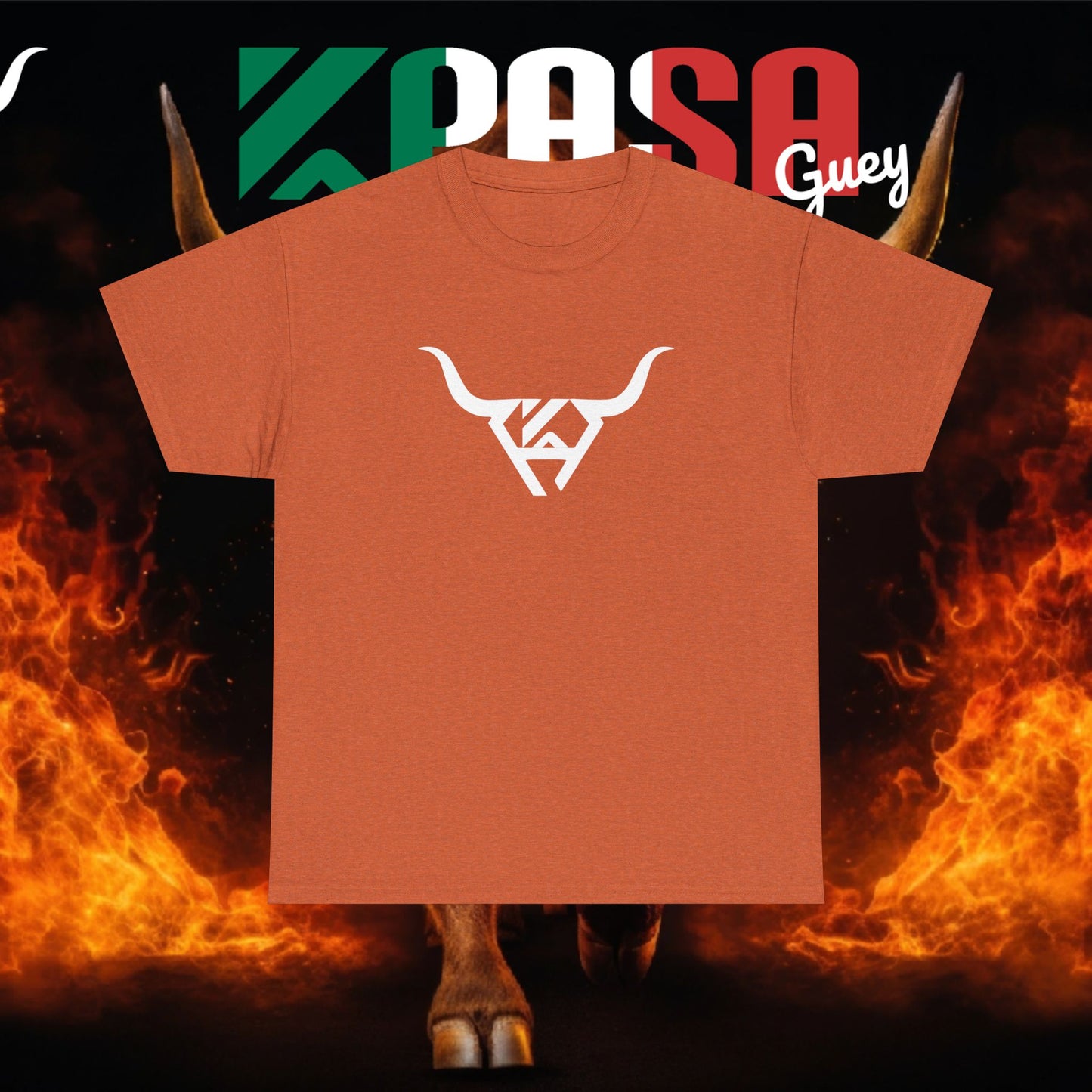 Soy de Rancho KPASA GUEY Heavy Cotton Tee, Moda con Sabor a Rancho, Front & Back