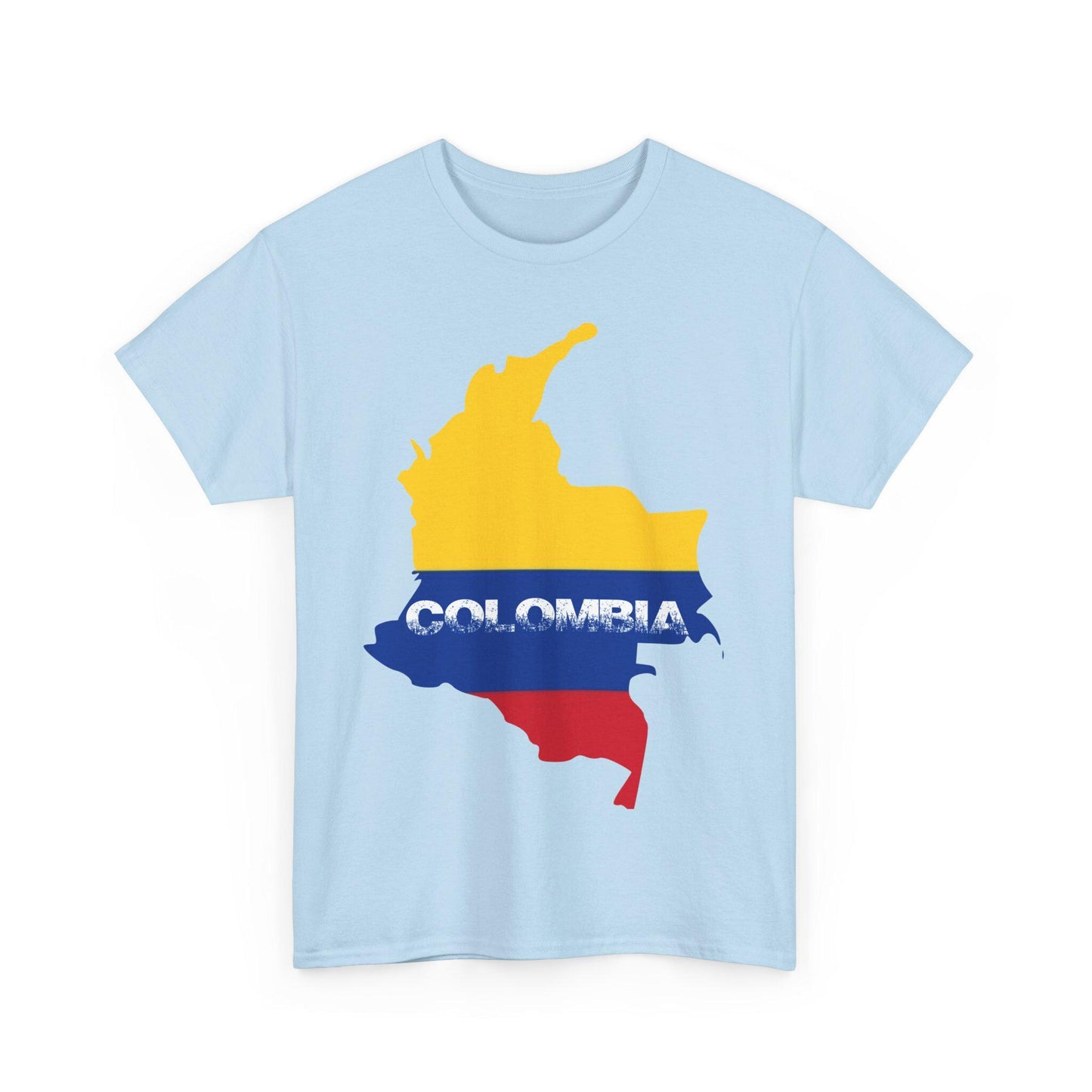 Colombia map of Flag Color, Unisex Heavy Cotton Tee