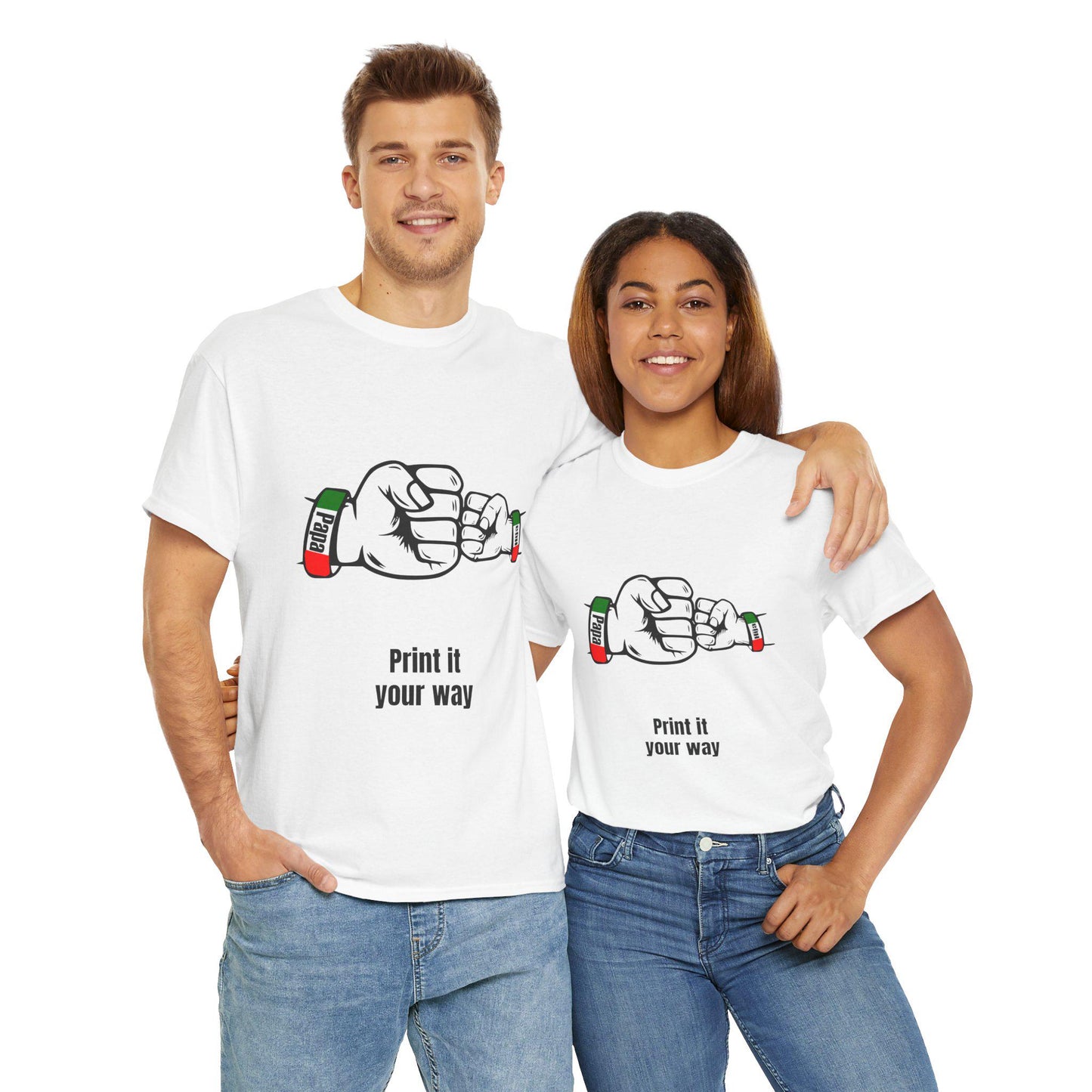 Papa & Hija tri-color Mexico Unisex Heavy Cotton Tee