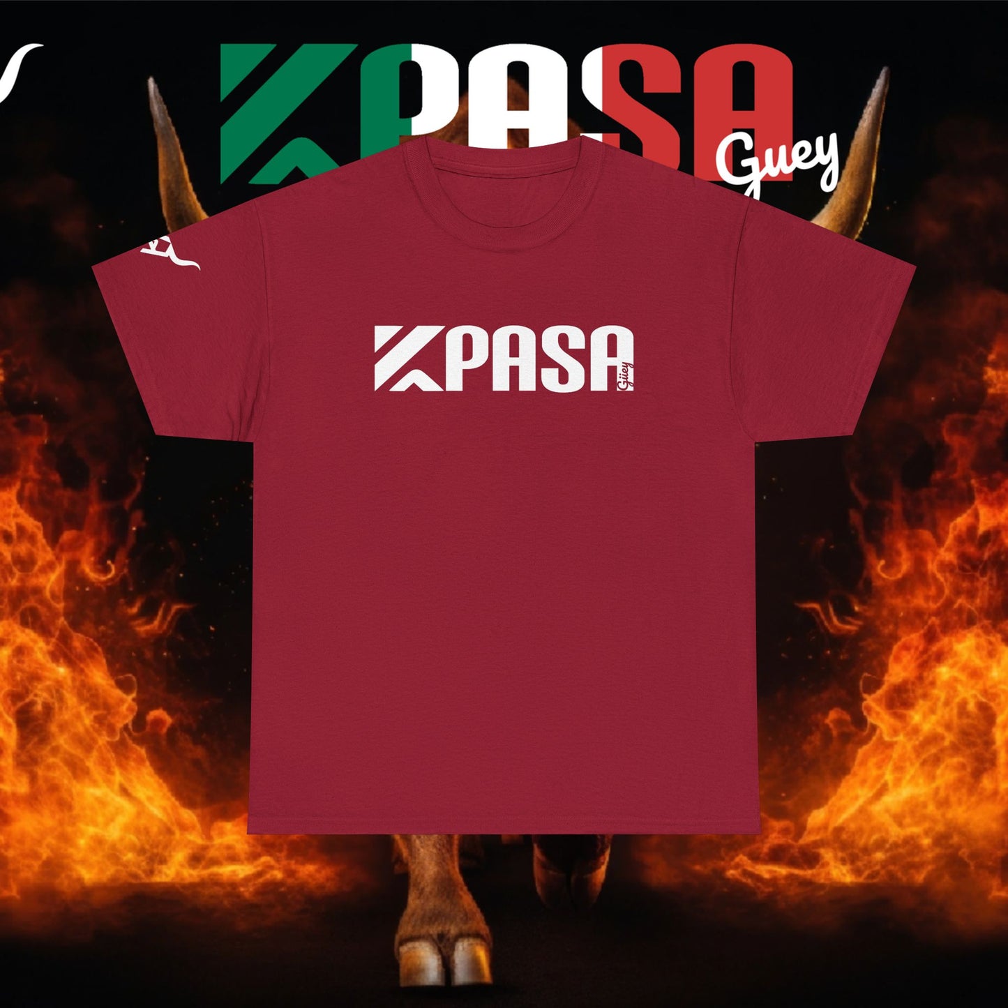 KPASA GUEY white design Unisex Heavy Cotton Tee, Moda con Sabor a Rancho