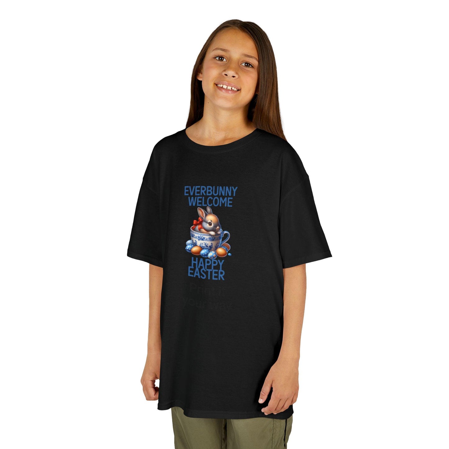 Happy Easter Kids T-Shirt, Everbunny Welcome Tee, Easter Outfit, Spring Gift for Kids, Holiday Apparel, Cute Bunny Design