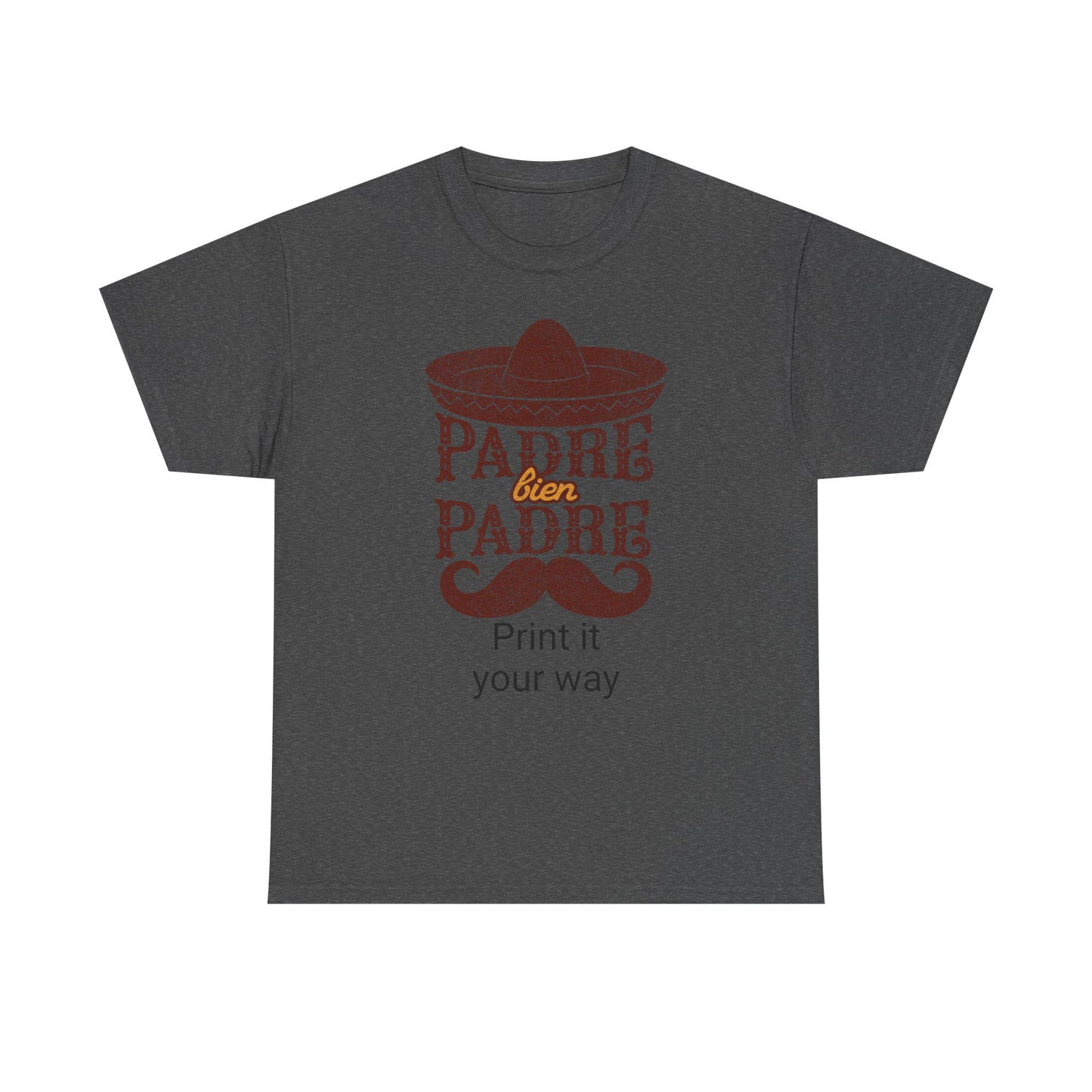 Funny Unisex Heavy Cotton Tee - "Padre to Padre" Design, Great for Father's Day, Birthday, Gifts, Family Reunion, Celebrations