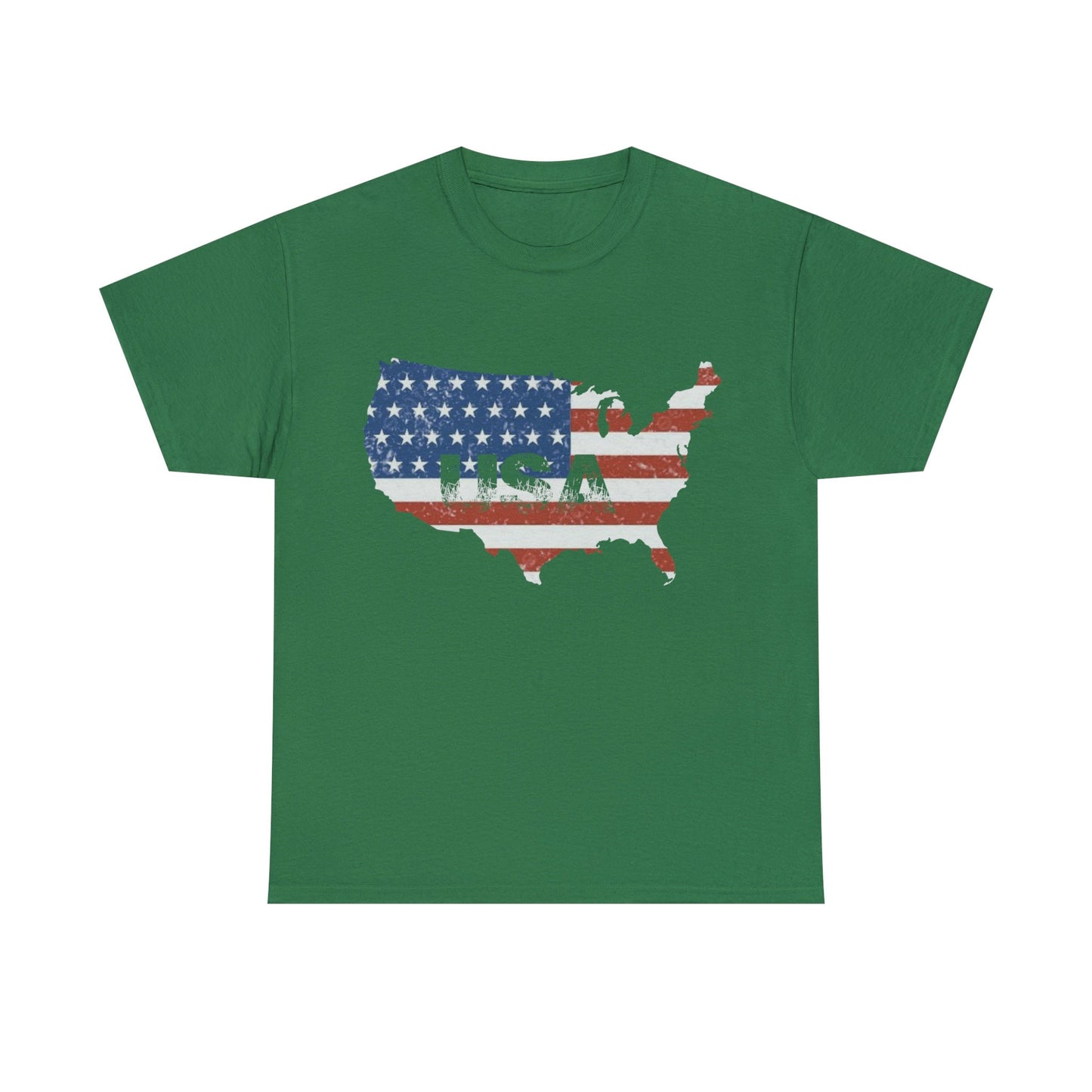 USA Map Unisex Heavy Cotton Tee