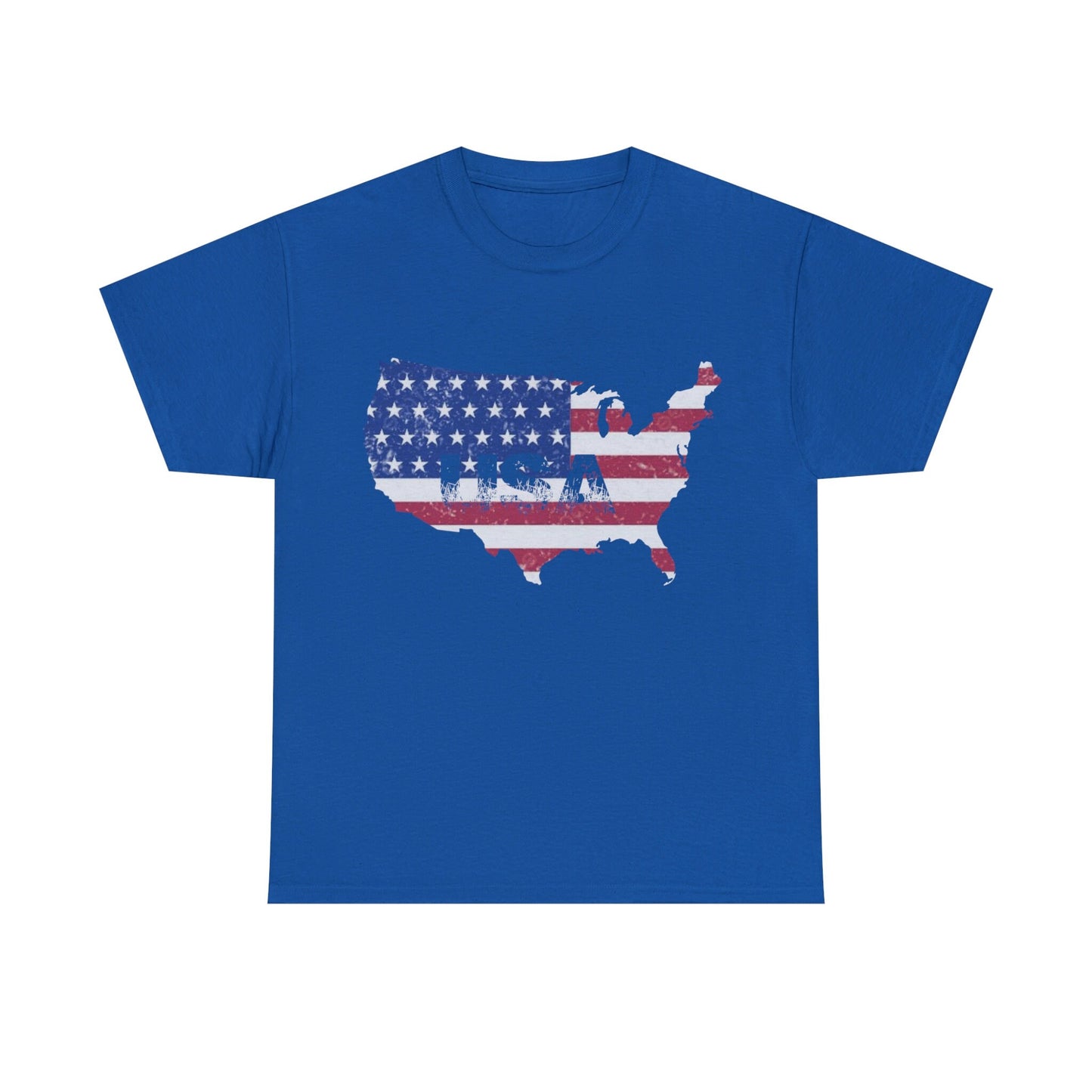 USA Map Unisex Heavy Cotton Tee