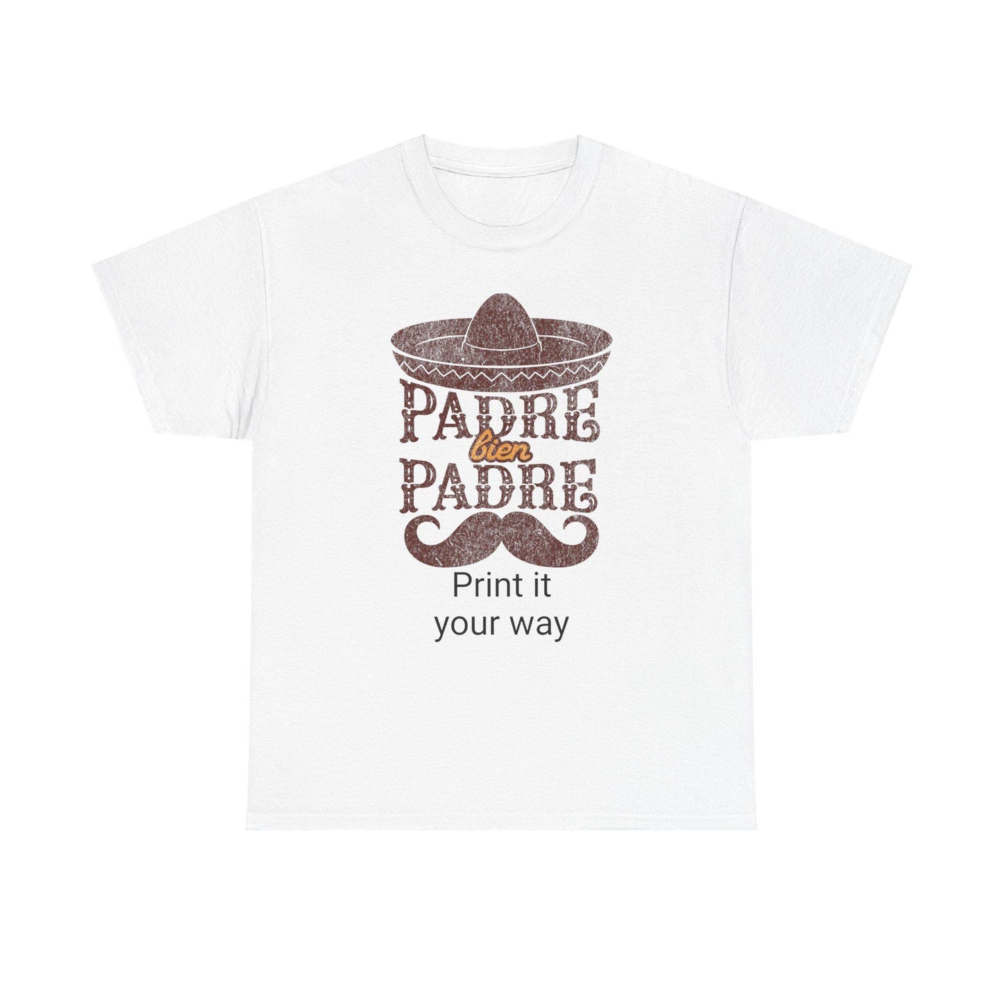 Funny Unisex Heavy Cotton Tee - "Padre to Padre" Design, Great for Father's Day, Birthday, Gifts, Family Reunion, Celebrations