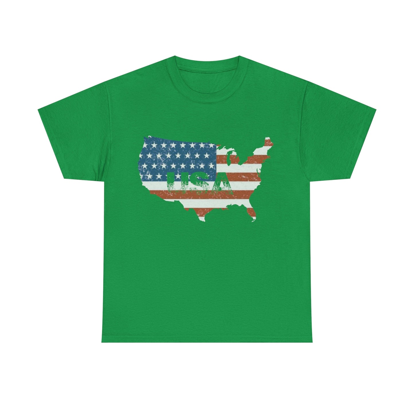 USA Map Unisex Heavy Cotton Tee