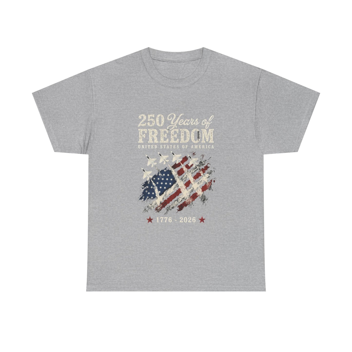 250 Years of Freedom 1776-2026 T-Shirt - American Flag Patriotic Tee