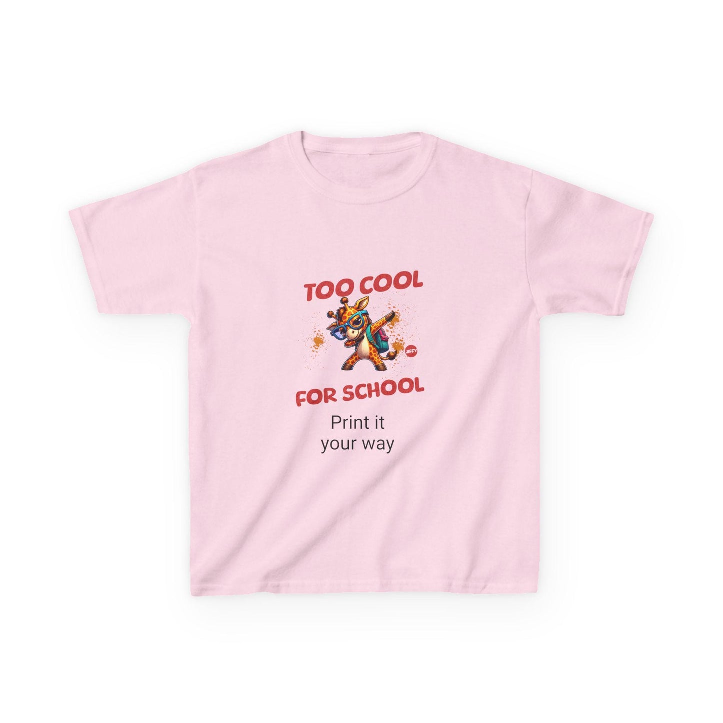 Kids Heavy Cotton™ Tee, Fun Youth Shirt, Too Cool for School Tee, Playful Child's Shirt, Casual Everyday Tee, Birthday Gift, Back to