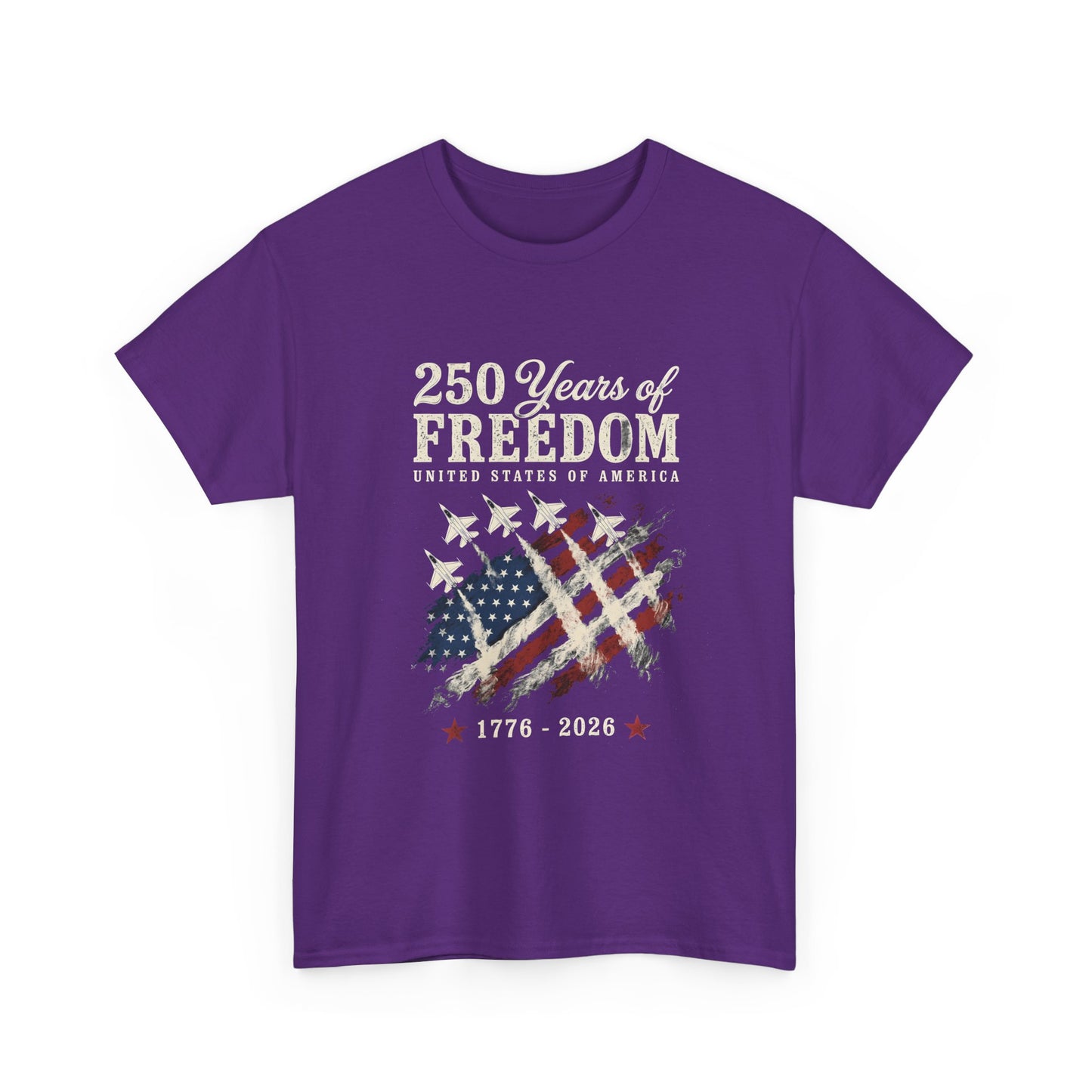 250 Years of Freedom 1776-2026 T-Shirt - American Flag Patriotic Tee