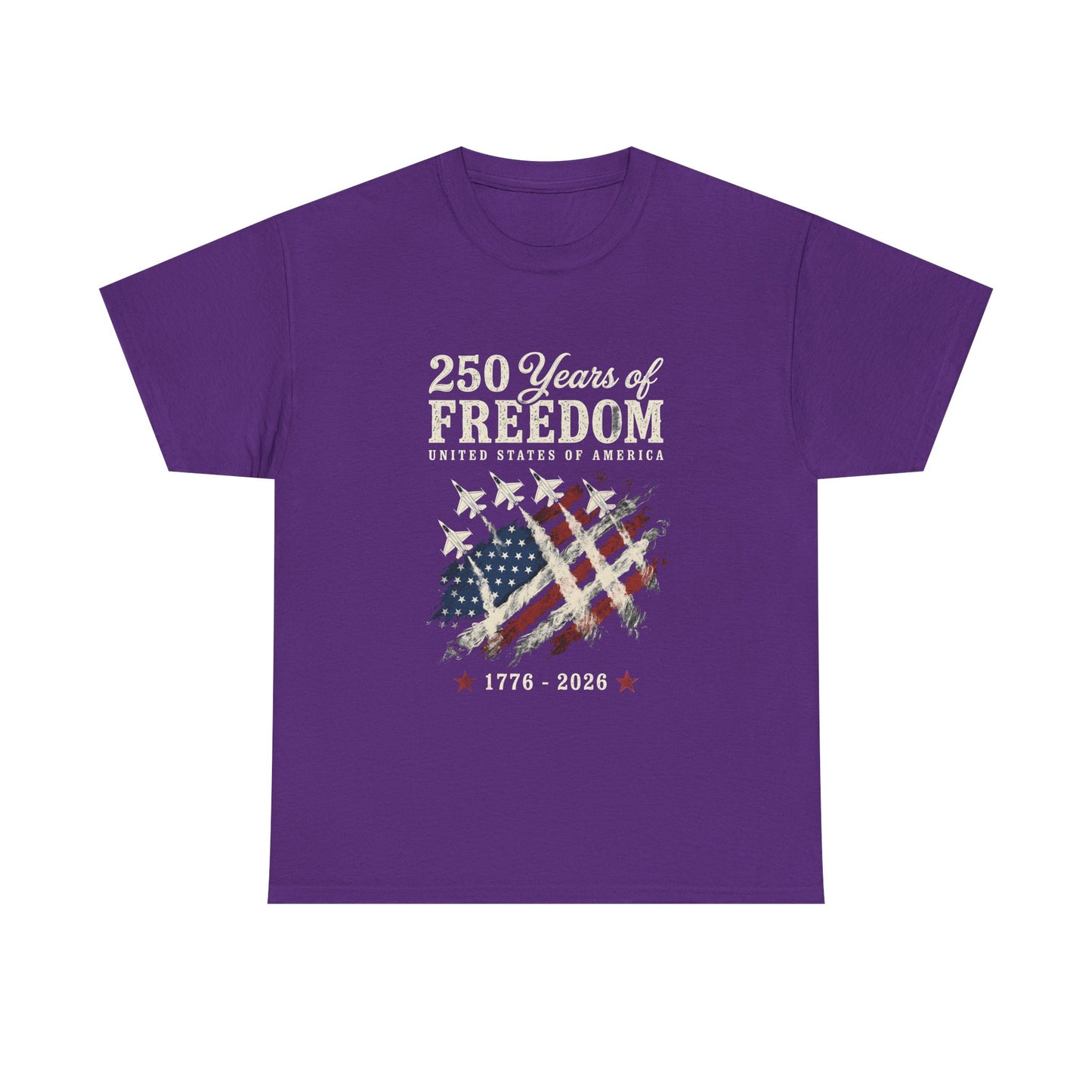 250 Years of Freedom 1776-2026 T-Shirt - American Flag Patriotic Tee