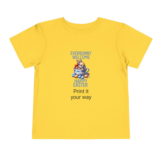 Easter Bunny Toddler Tee, Cute Kids Shirt, Happy Easter Gift, Spring Outfit, Bunny Graphic Tee, Toddler Easter Apparel